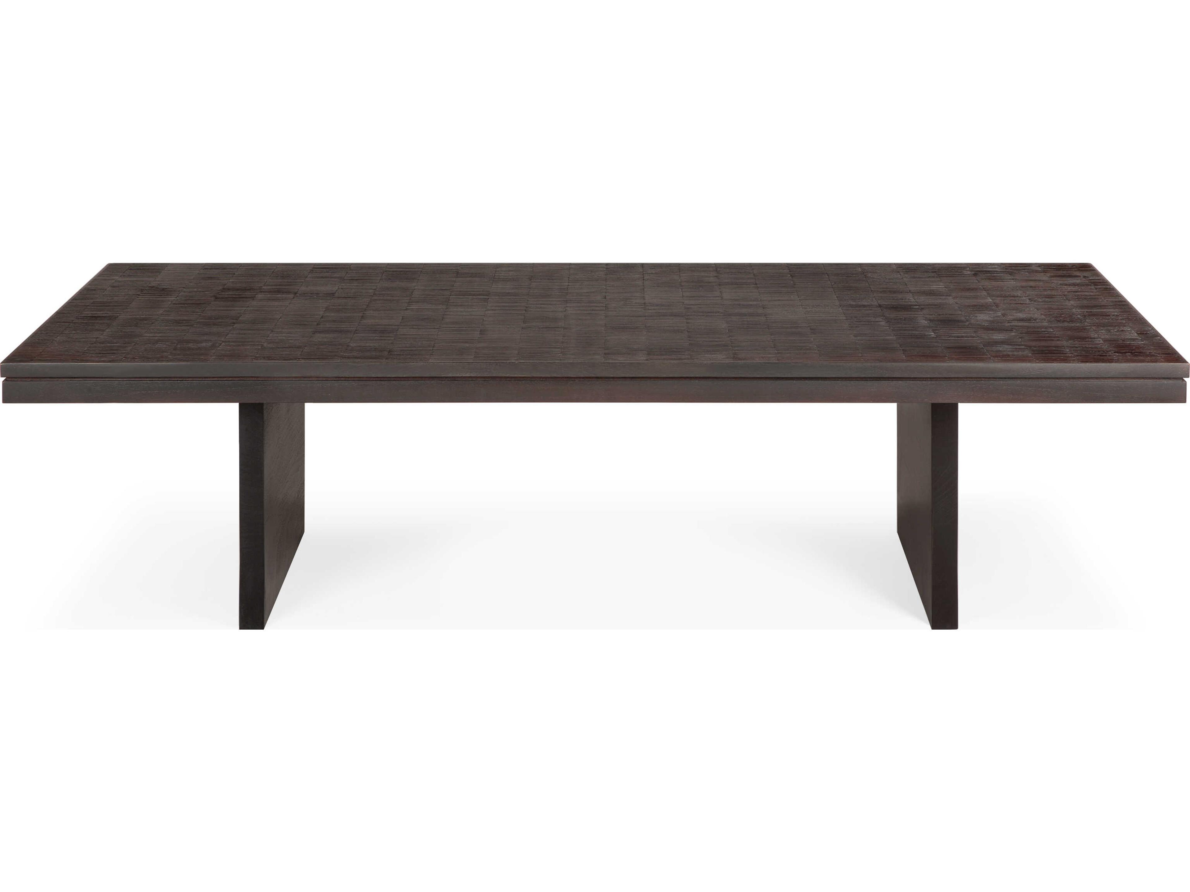 Ethnicraft Grooves Teak Off Black Coffee Table