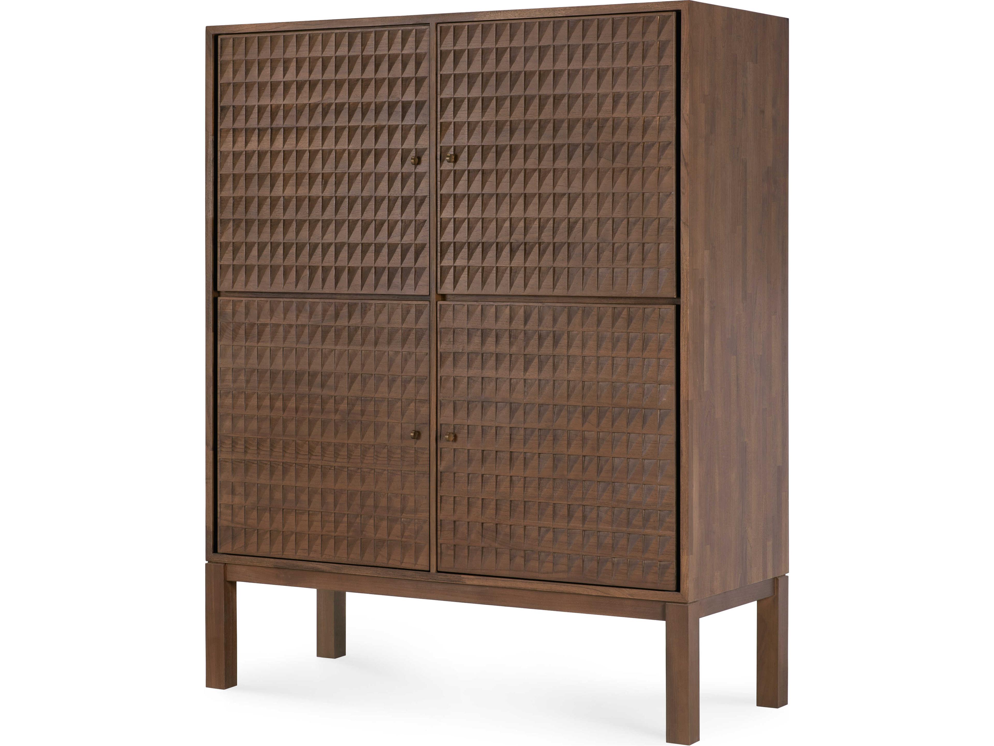 Sono Teak Cupboard with Hand-Carved Details