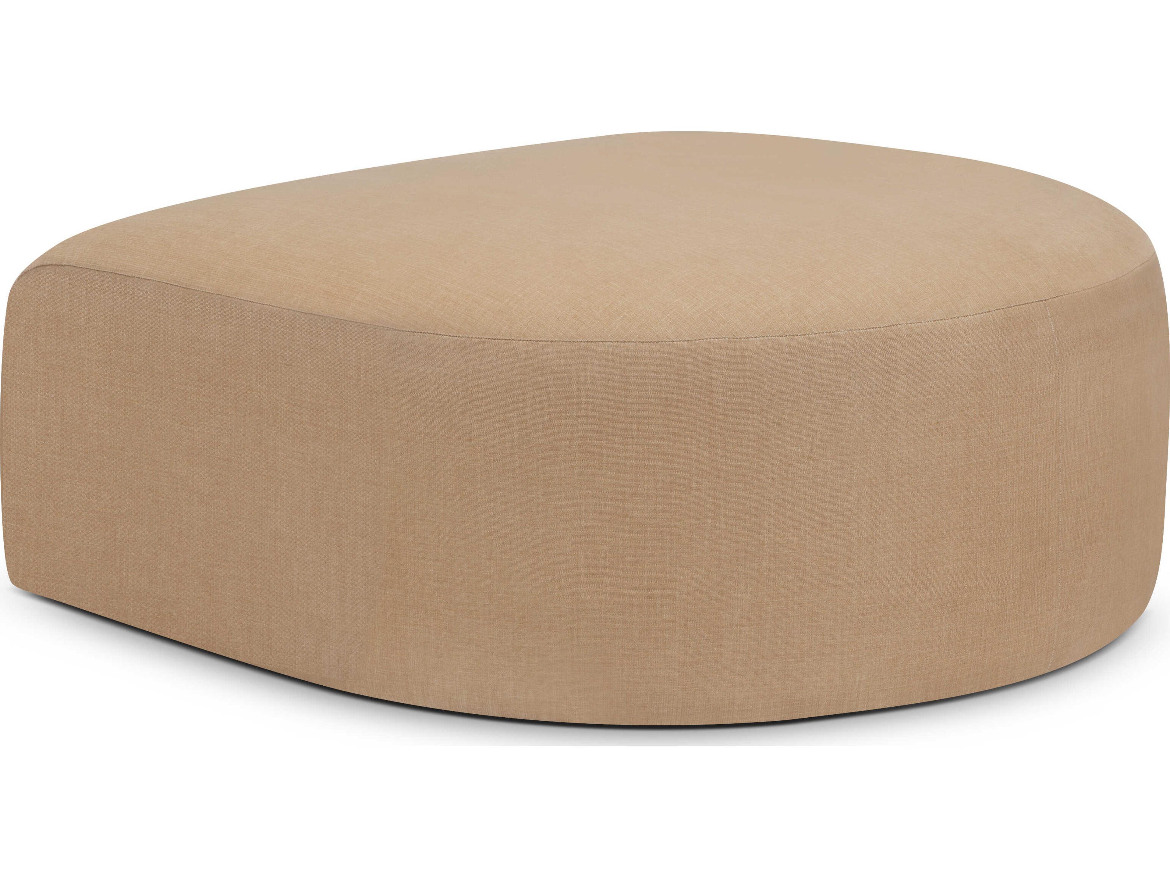 Bulky Light Sepia Semi-Circle Footstool