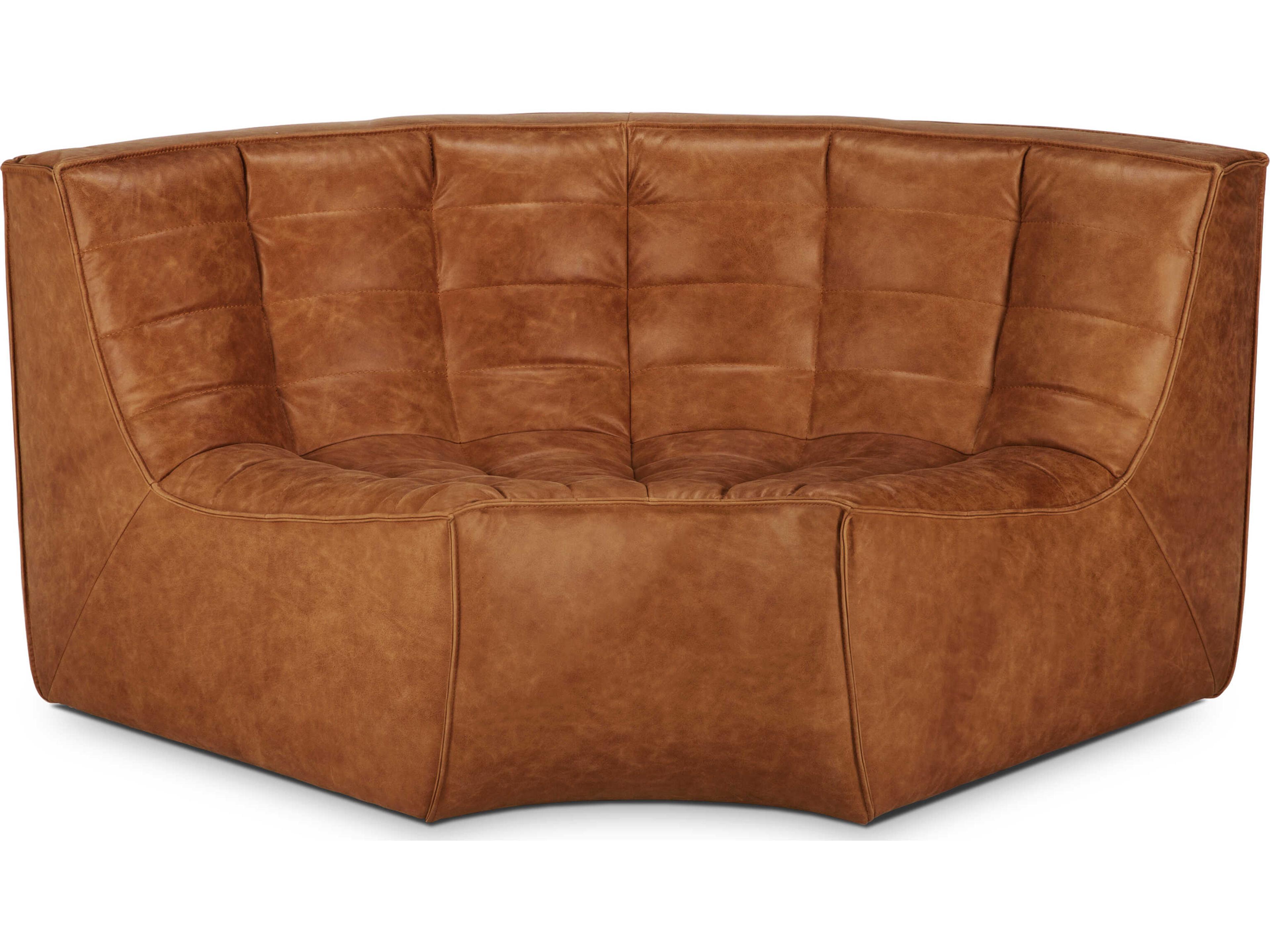 Ethnicraft N701 Old Saddle Leather Modular Sofa