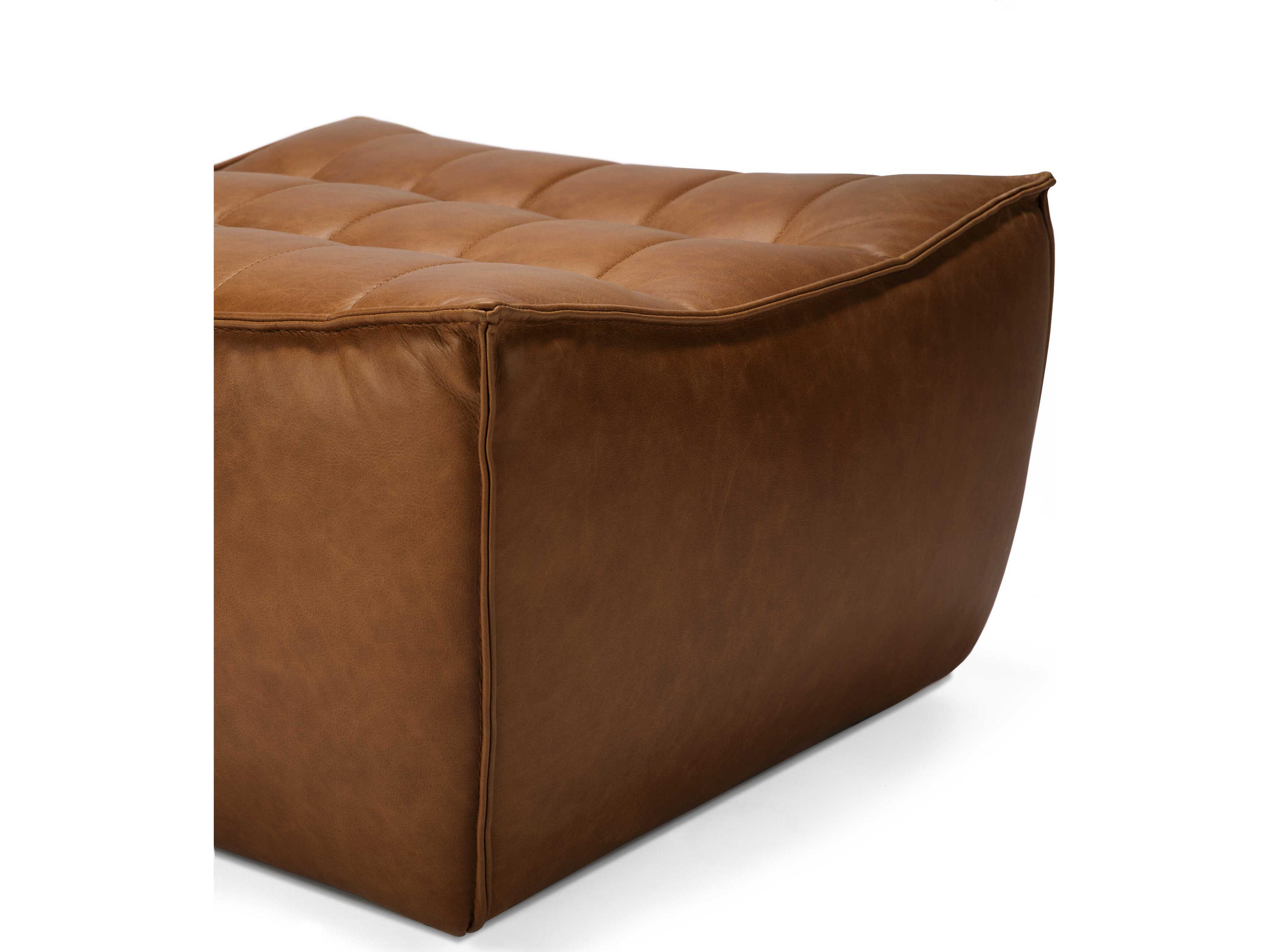 Ethnicraft N701 Old Saddle Leather Footstool