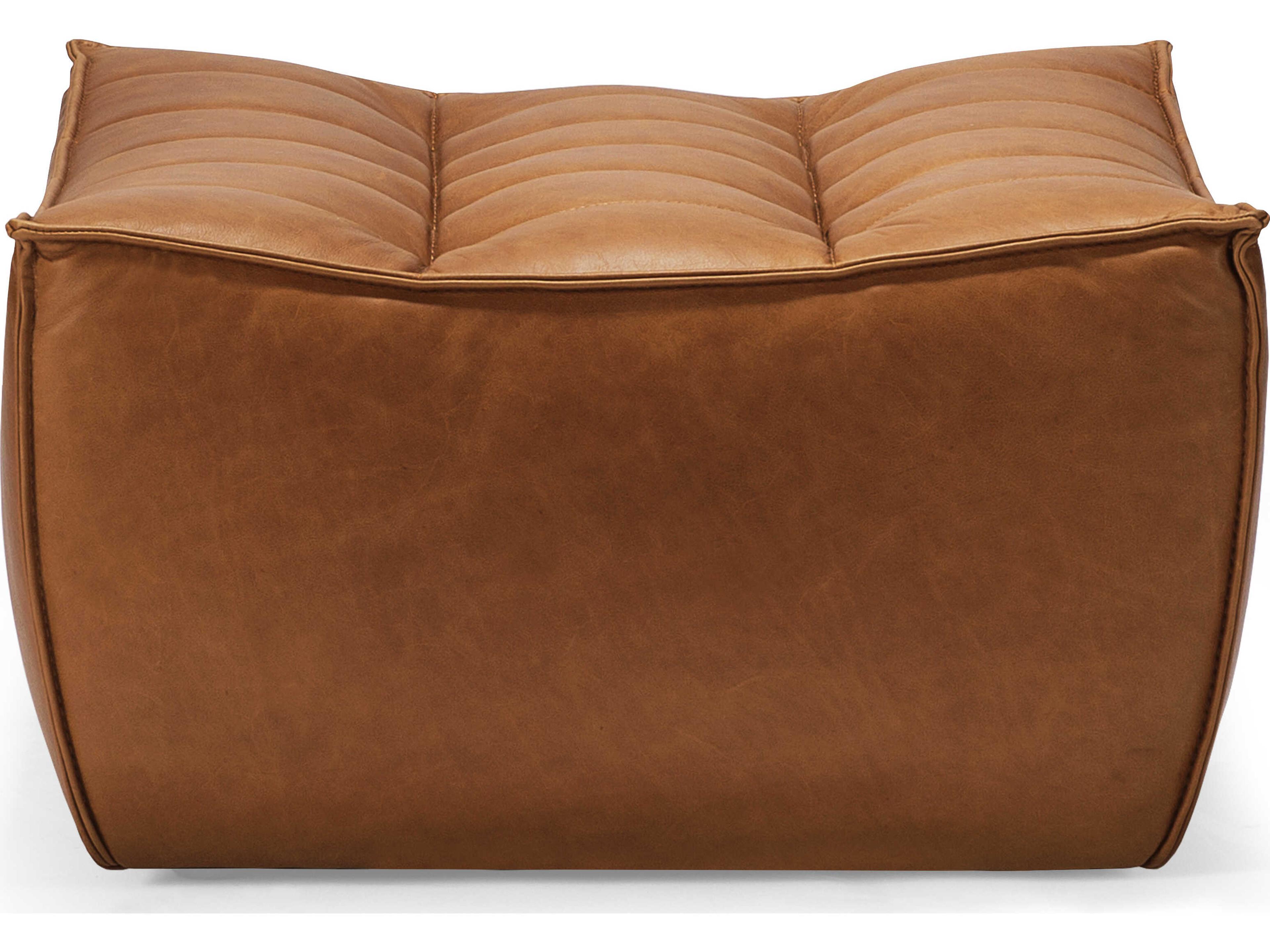 Ethnicraft N701 Old Saddle Leather Footstool