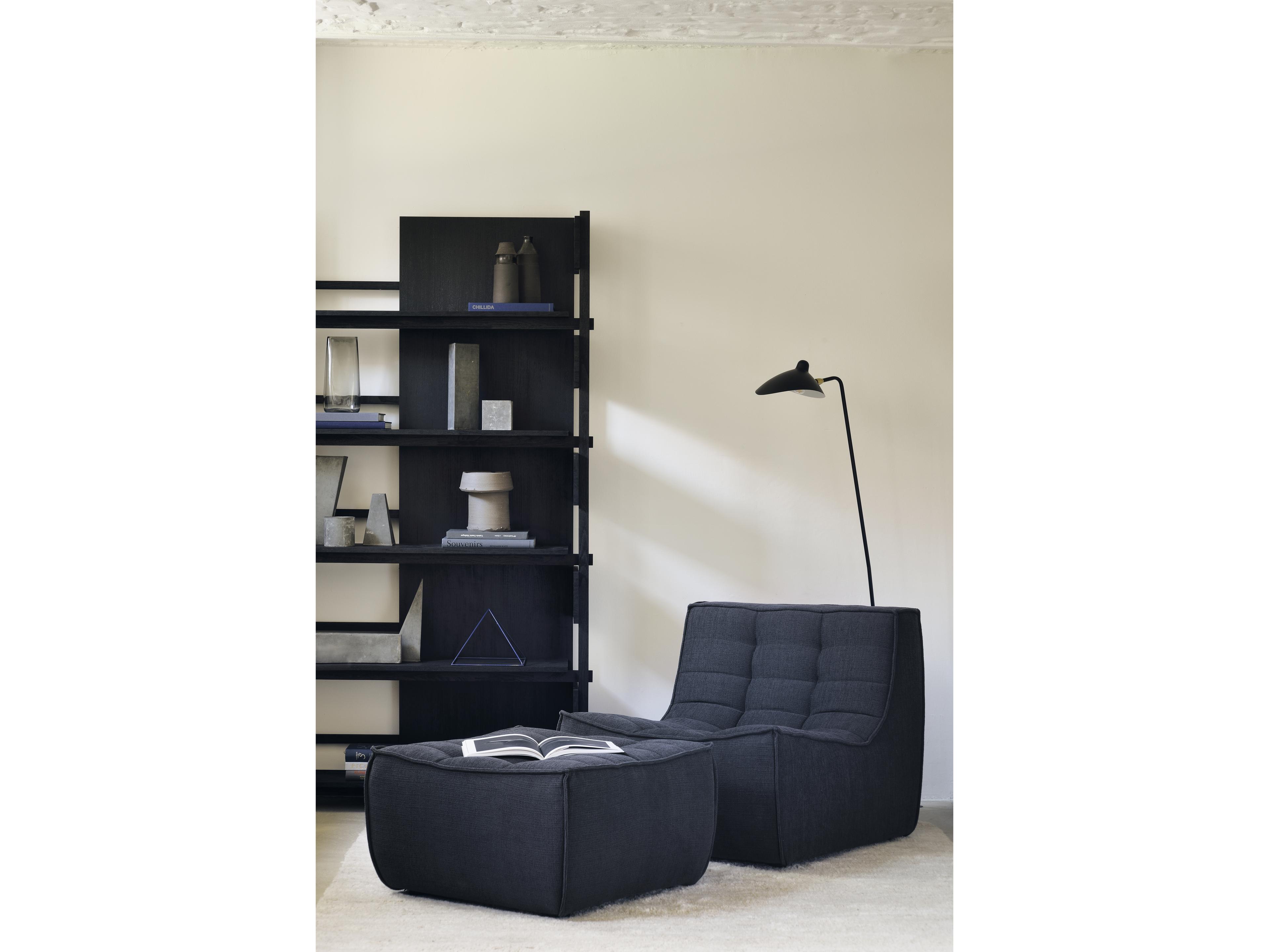 Ethnicraft N701 Graphite Eco Footstool