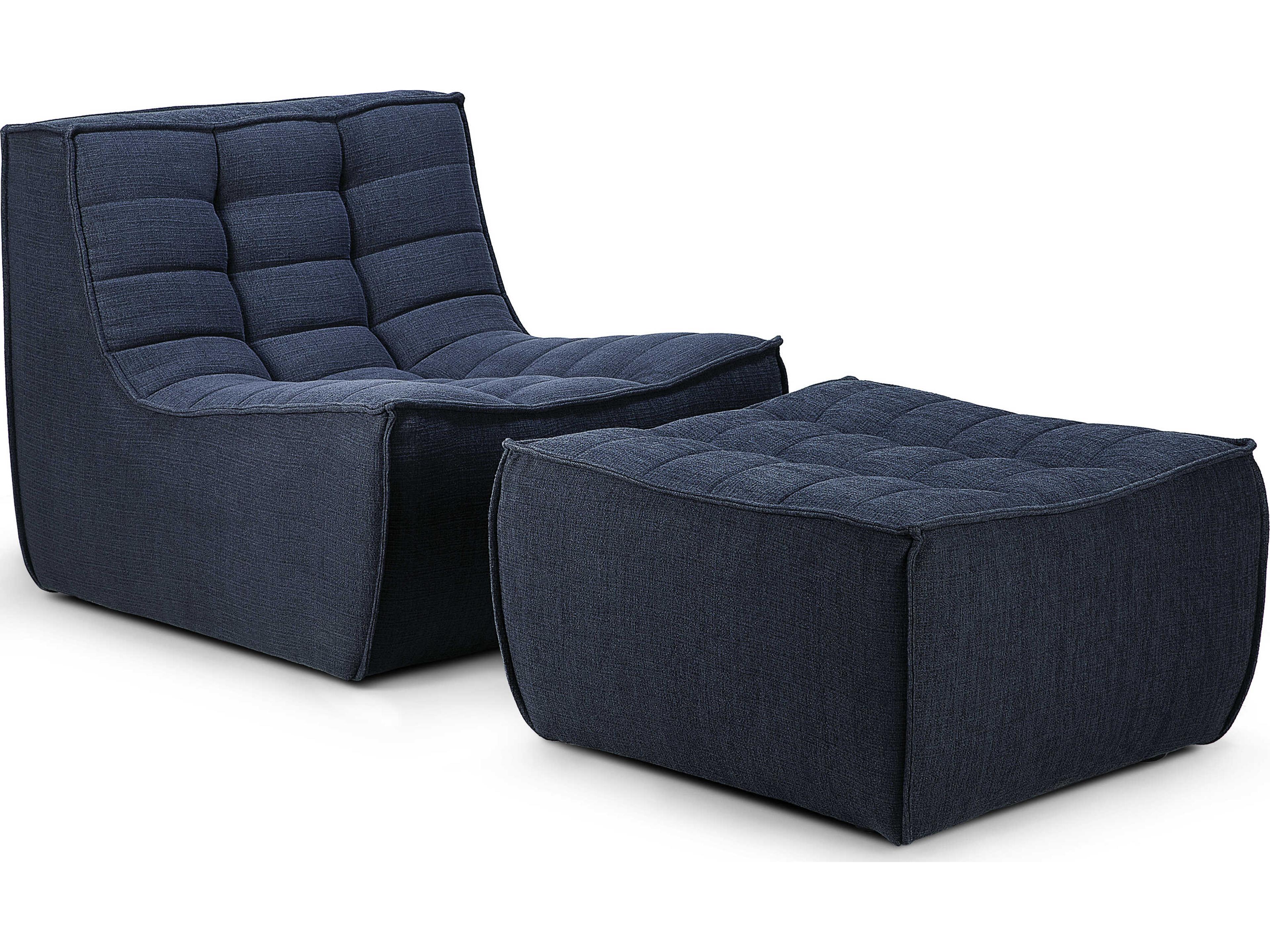 Ethnicraft N701 Graphite Eco Footstool