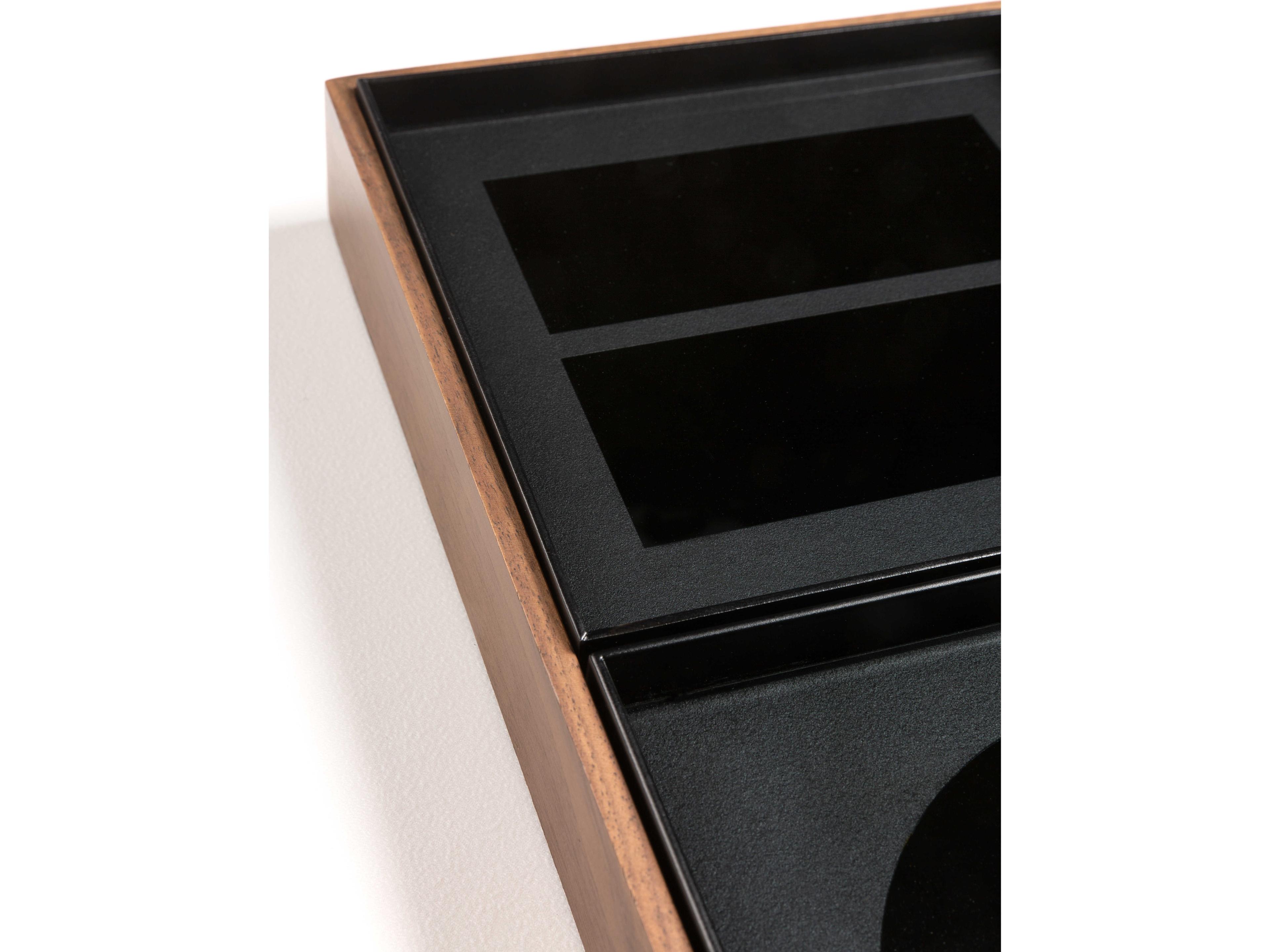 Ethnicraft Charcoal Desk Organiser Set