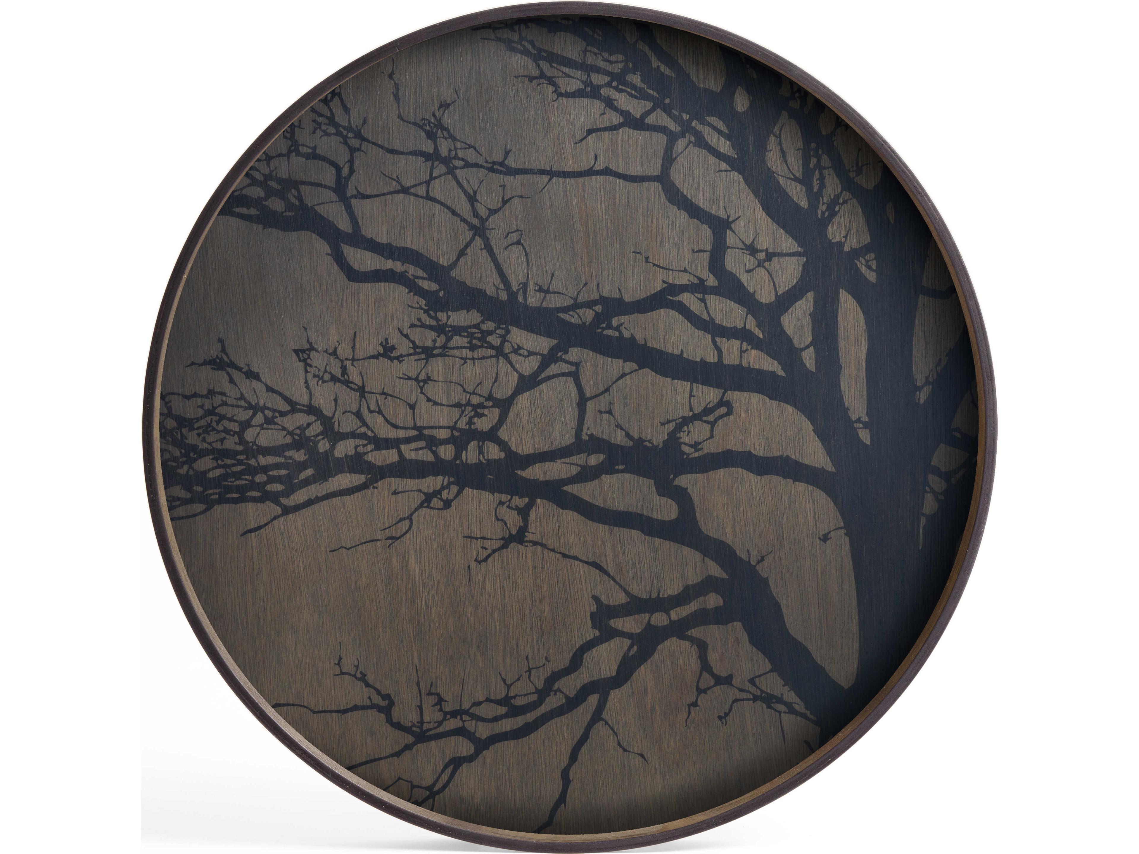 Tree Black Tree Wooden Tray