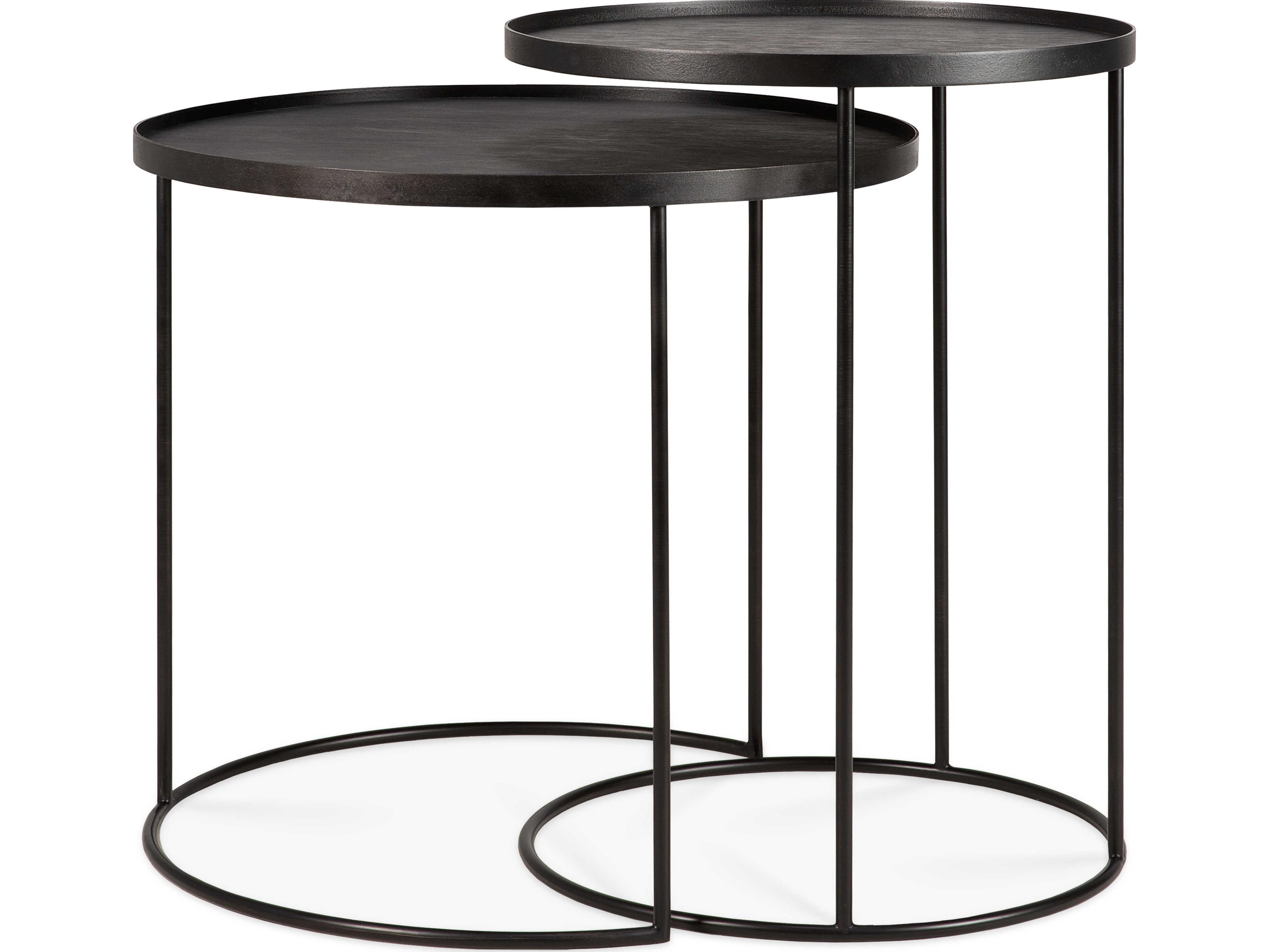 Tray Round Nesting Side Tables Set of Two