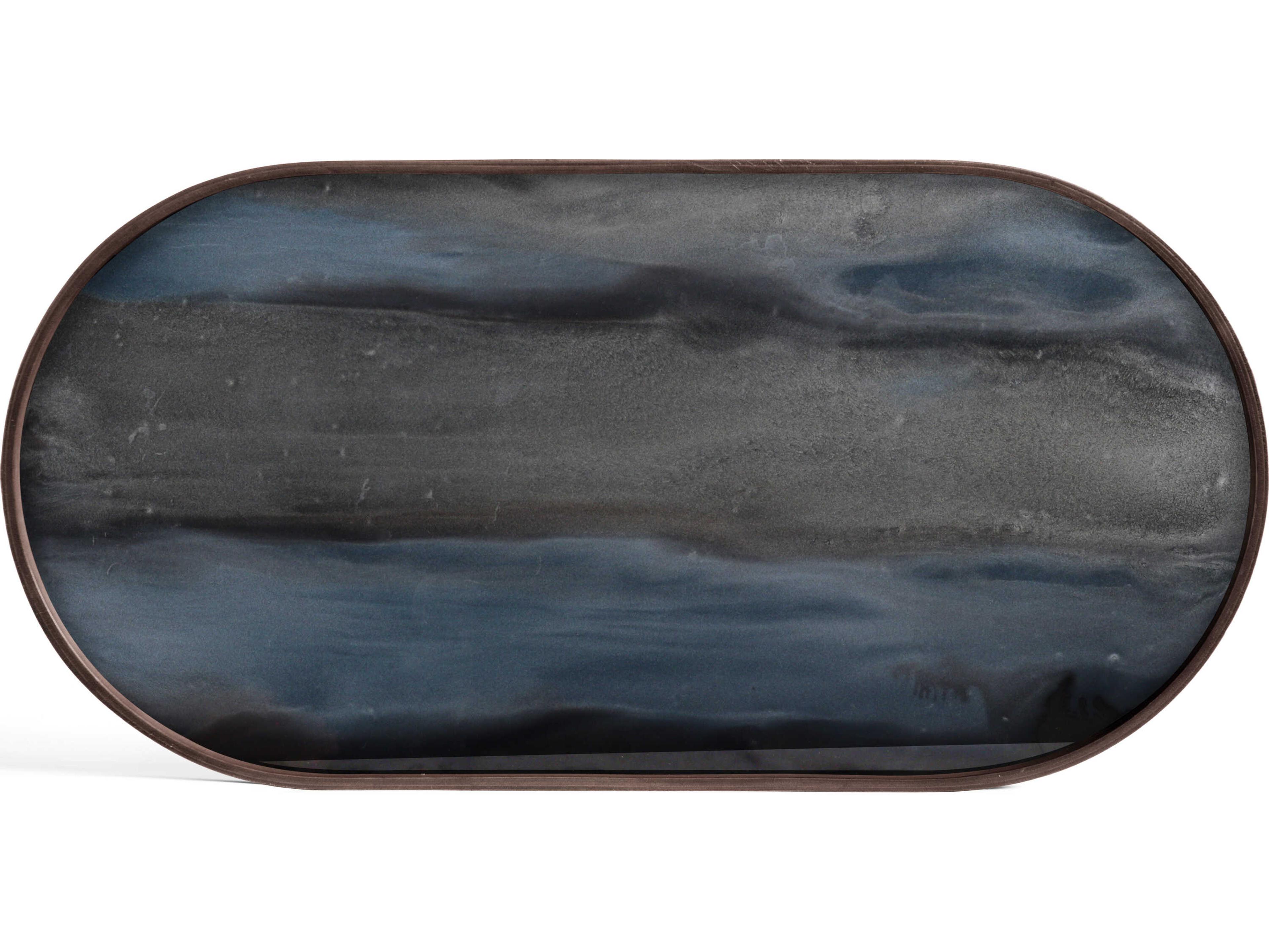 Organic Glass Tray Artisanal Graphite
