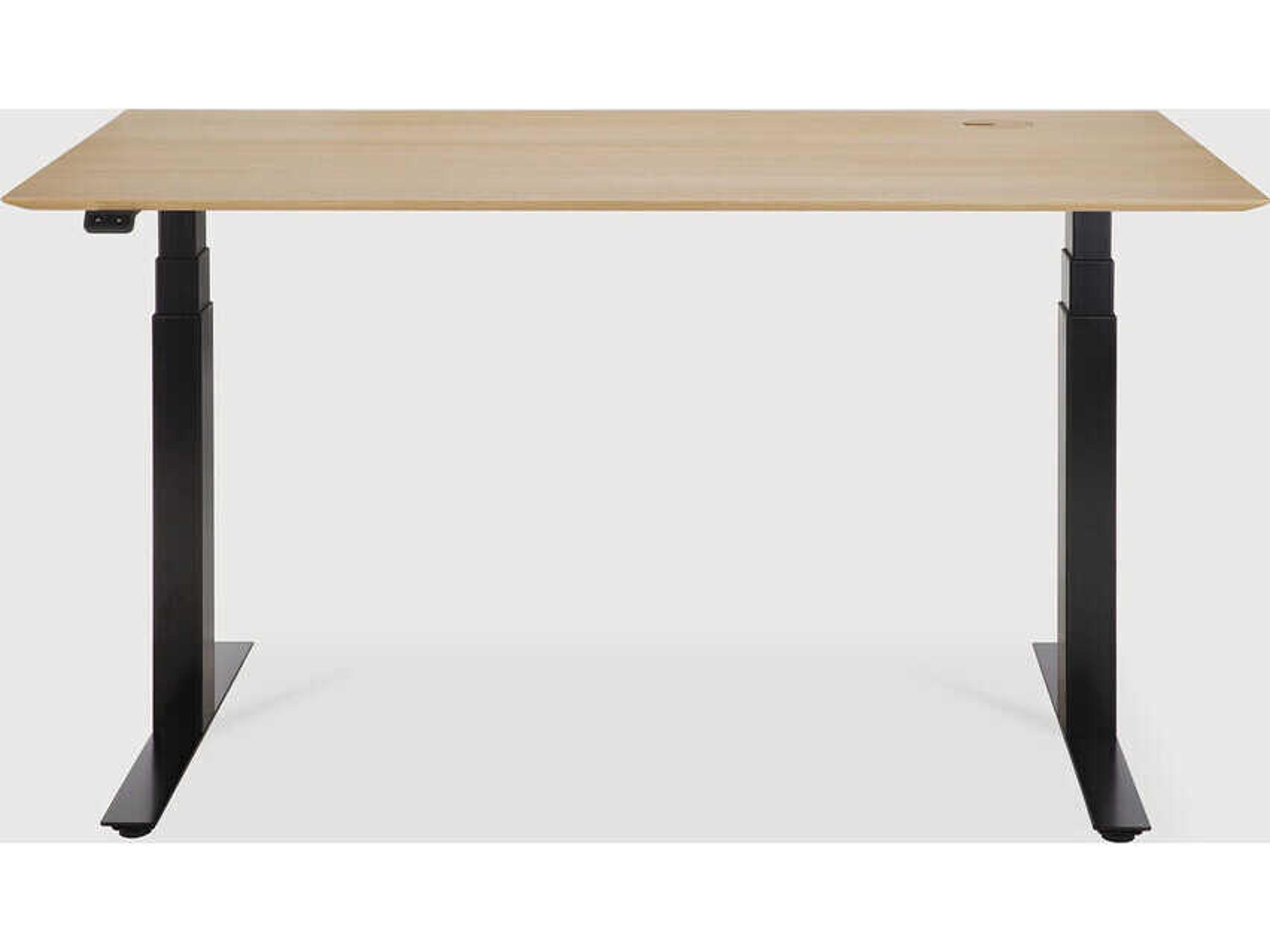 Ethnicraft Bok Oak With Black Adjustable Desk