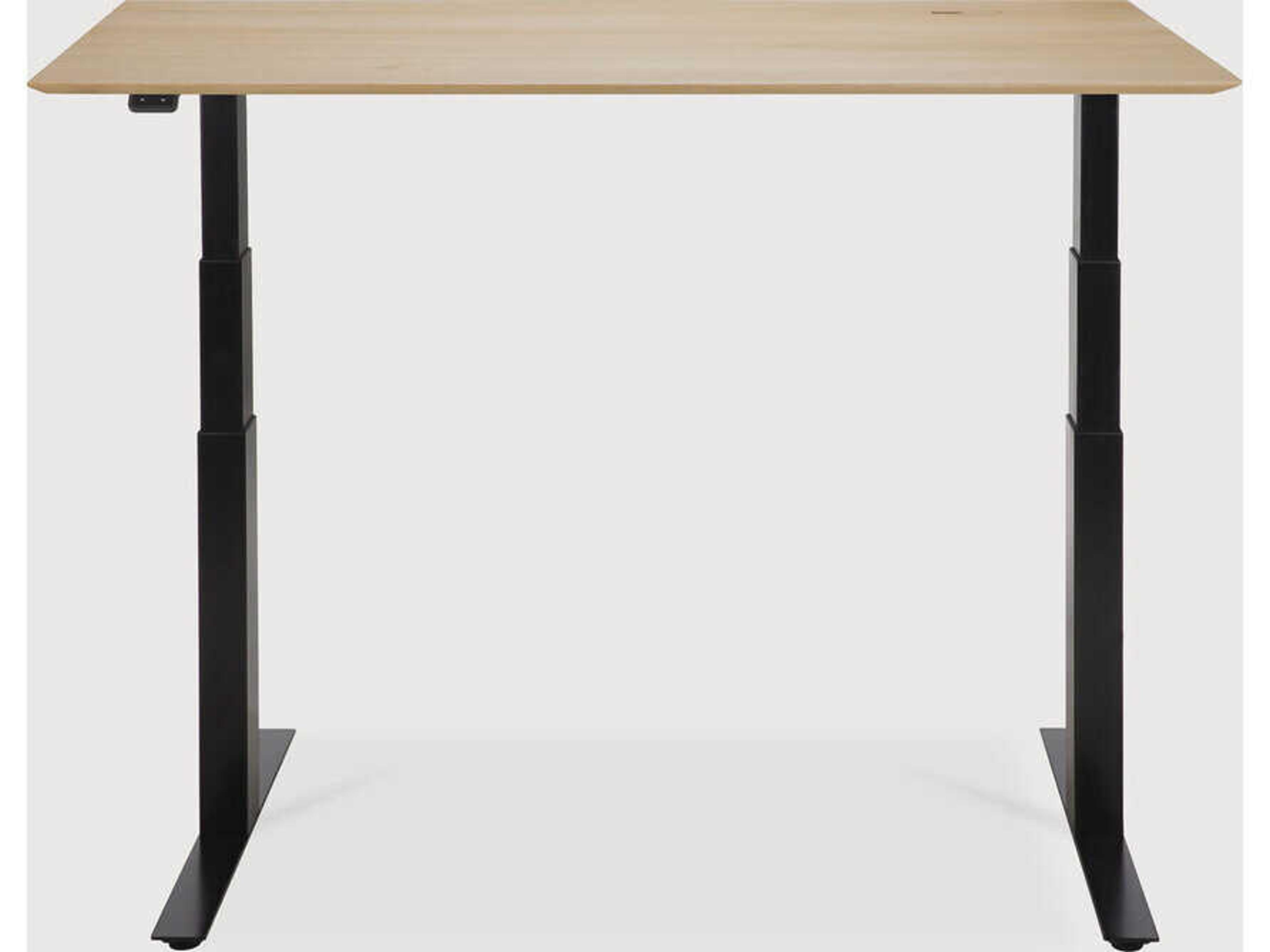 Ethnicraft Bok Oak With Black Adjustable Desk