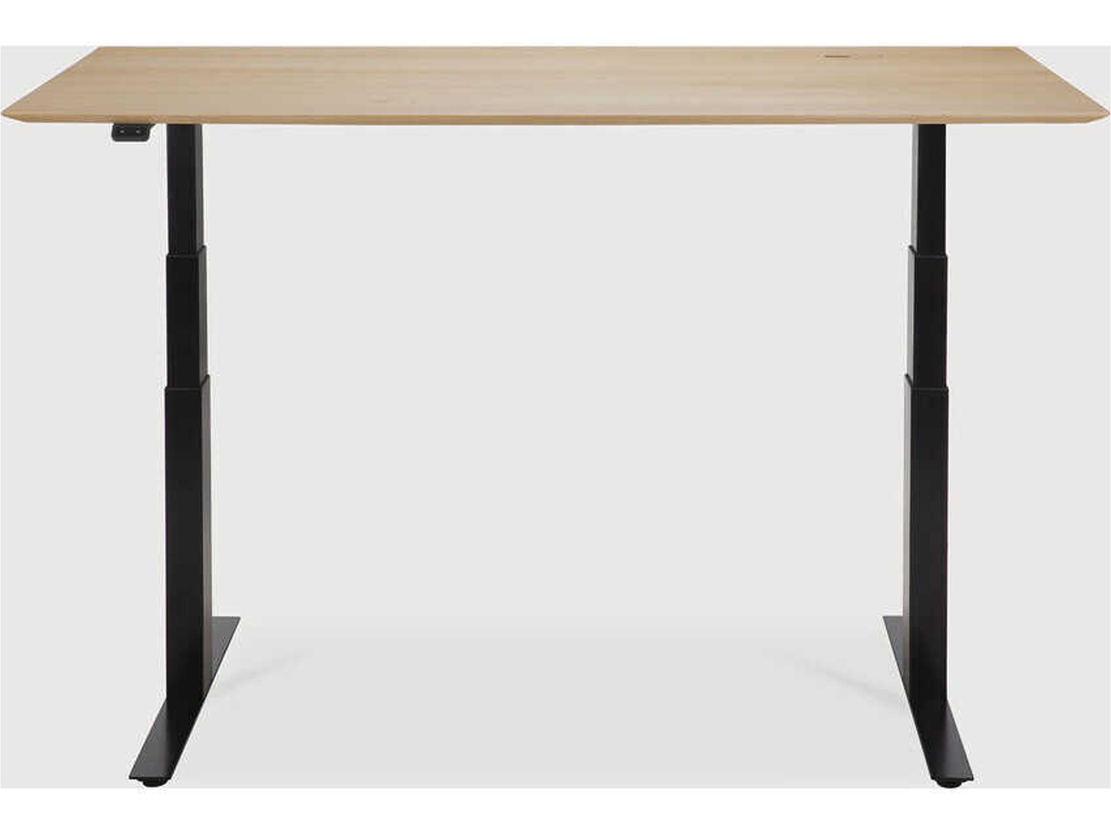 Ethnicraft Bok Oak With Black Adjustable Desk