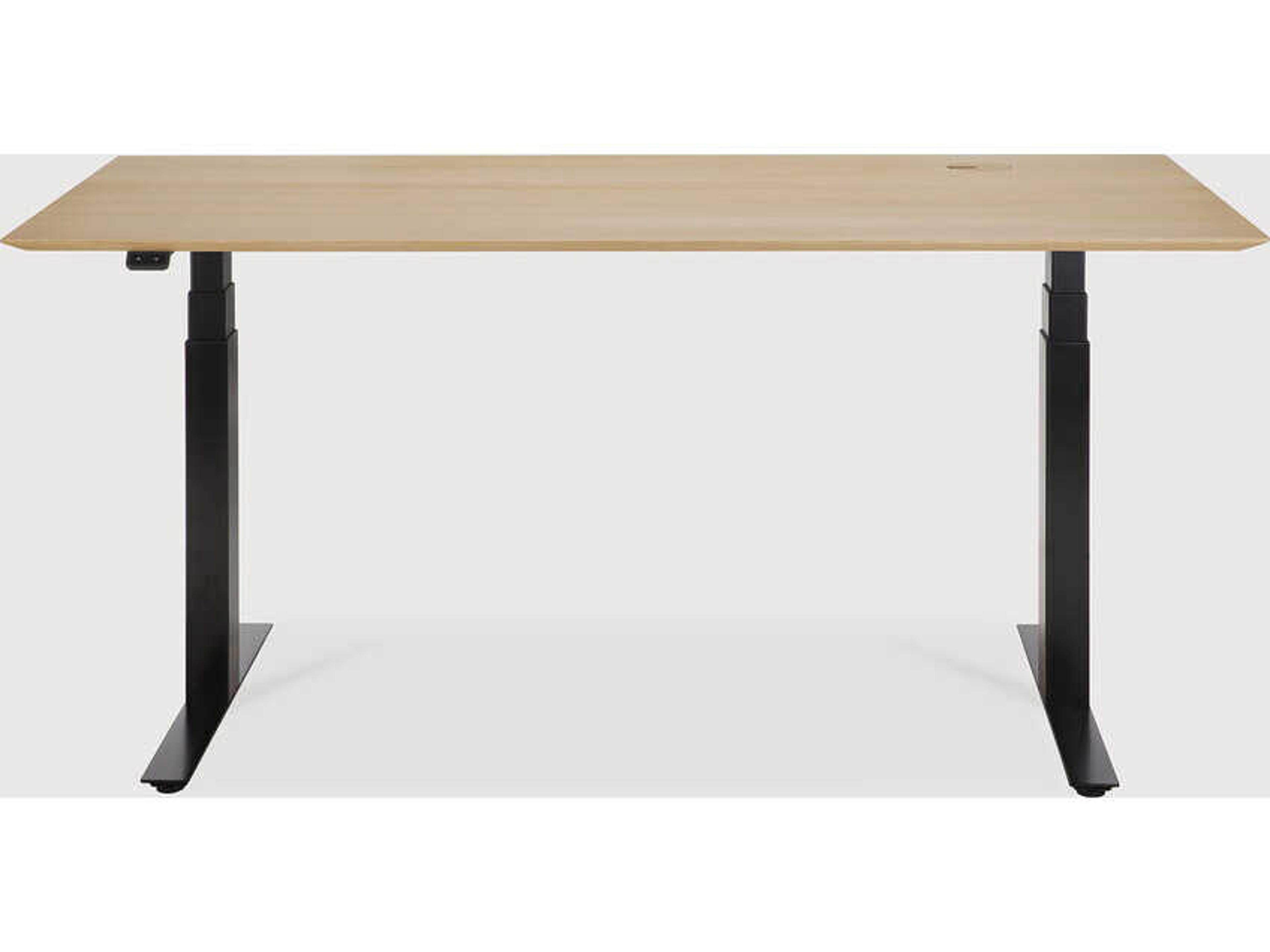 Ethnicraft Bok Oak With Black Adjustable Desk