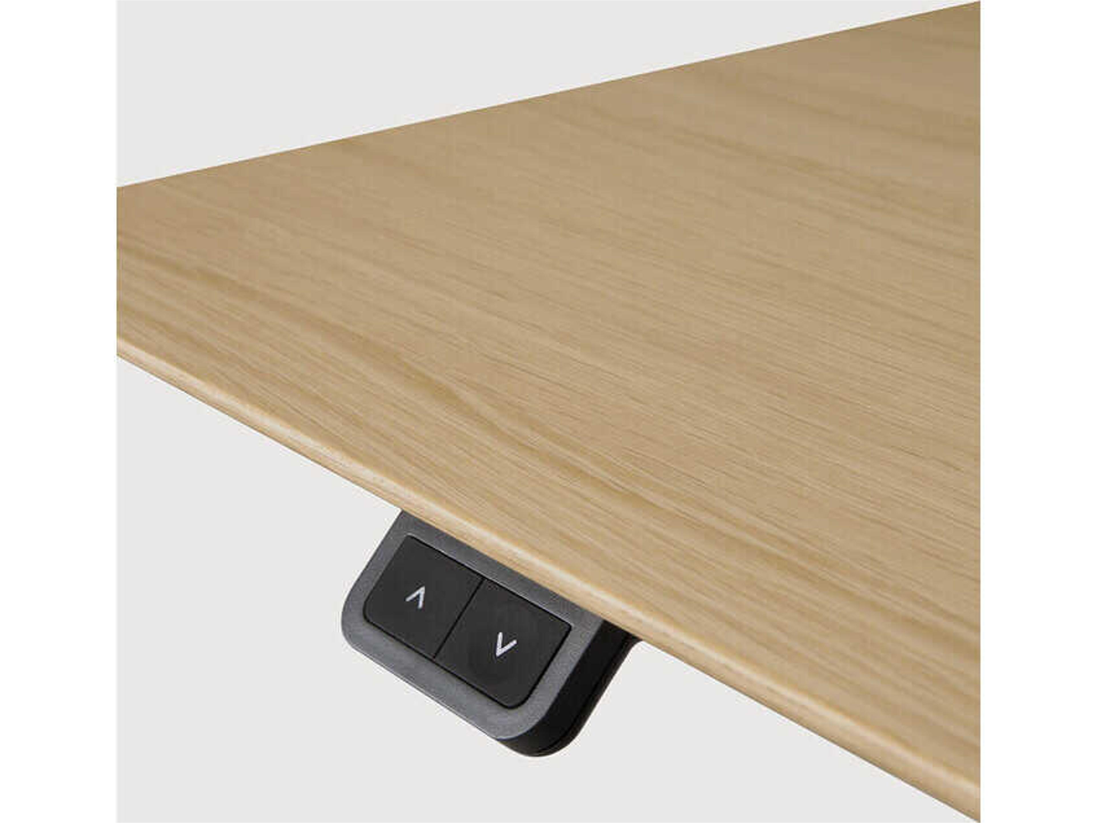 Ethnicraft Bok Oak With White Adjustable Desk