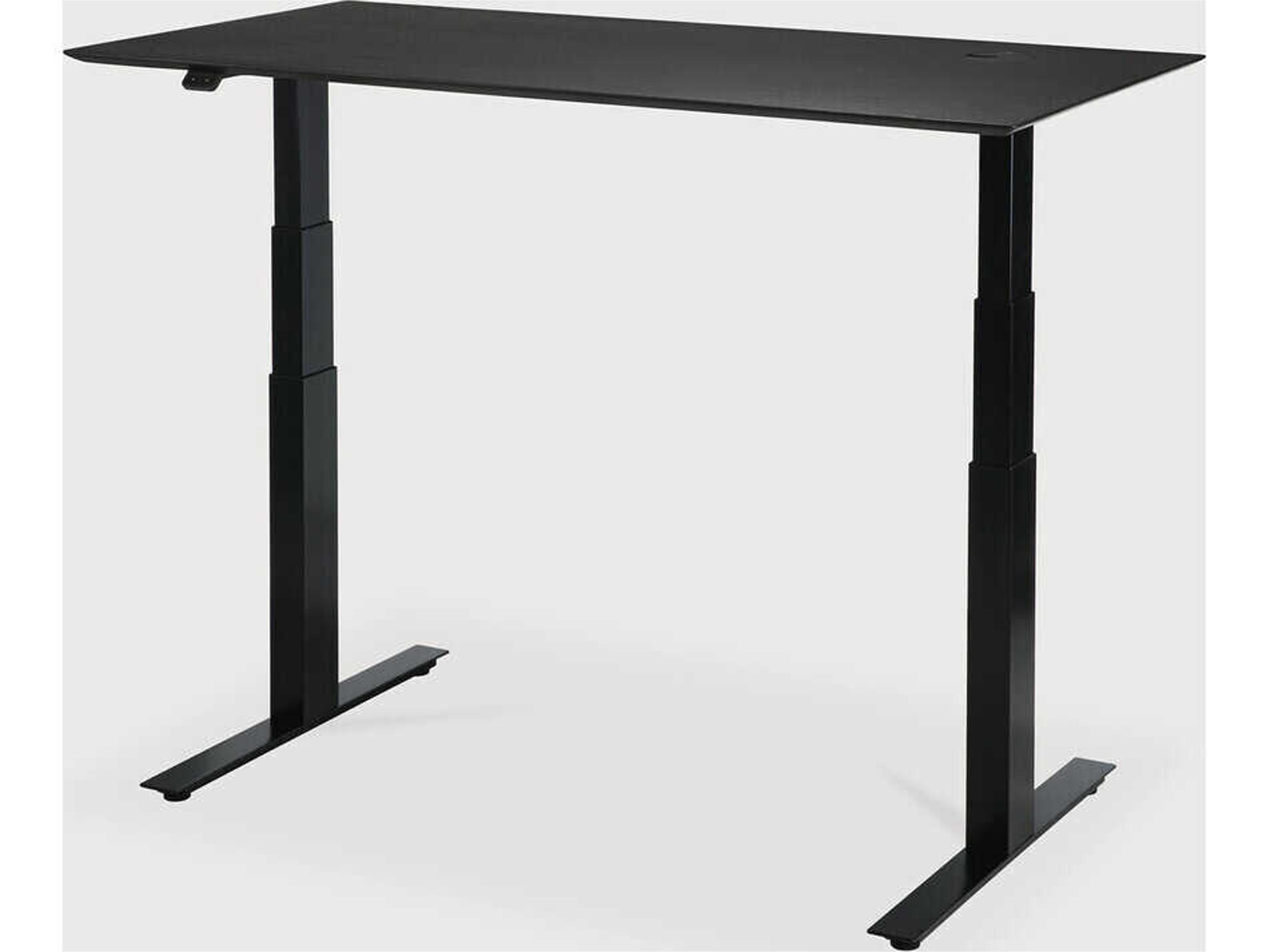 Ethnicraft Bok Oak Black With Black Adjustable Desk