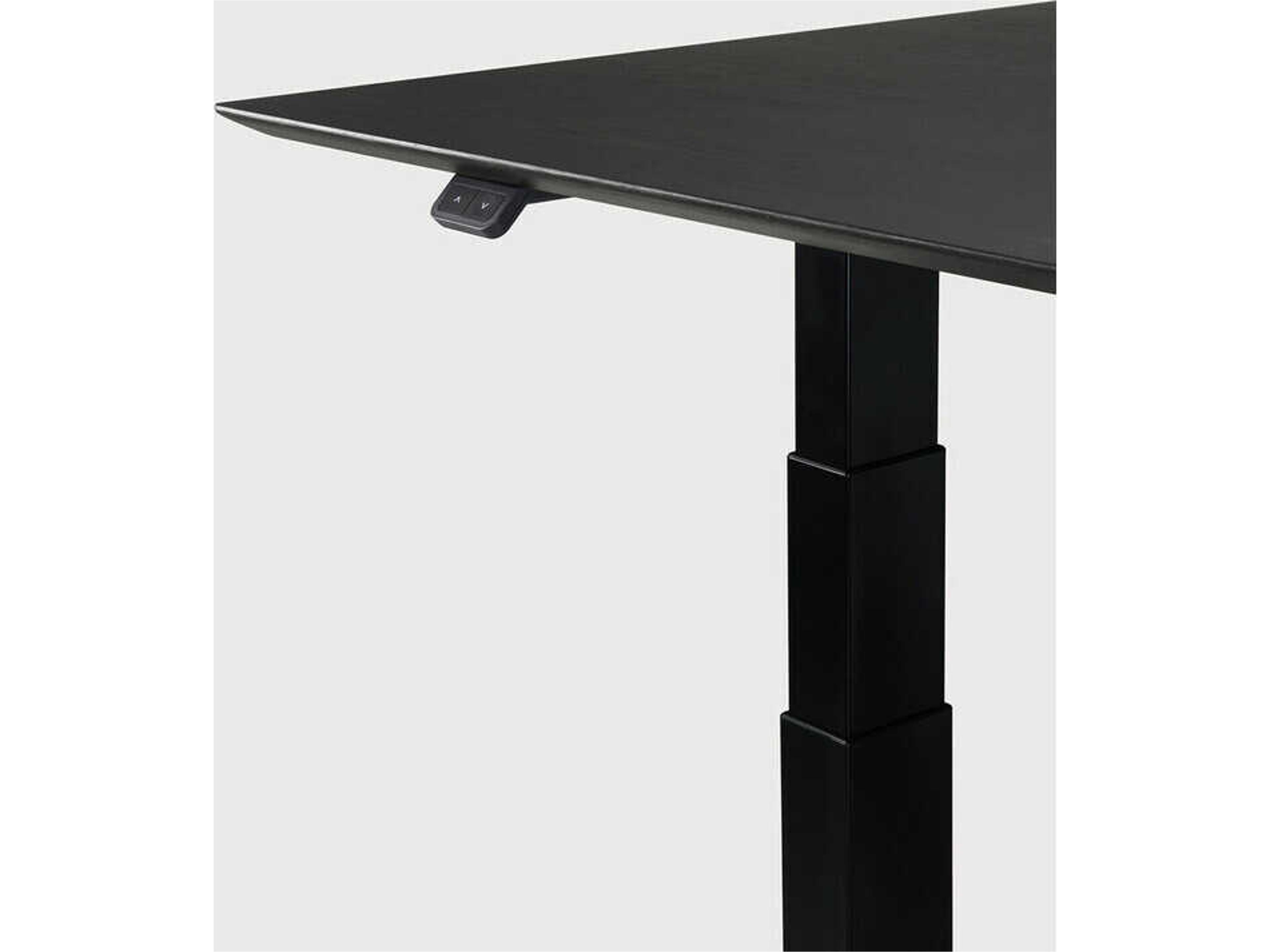 Ethnicraft Bok Oak Black With Black Adjustable Desk