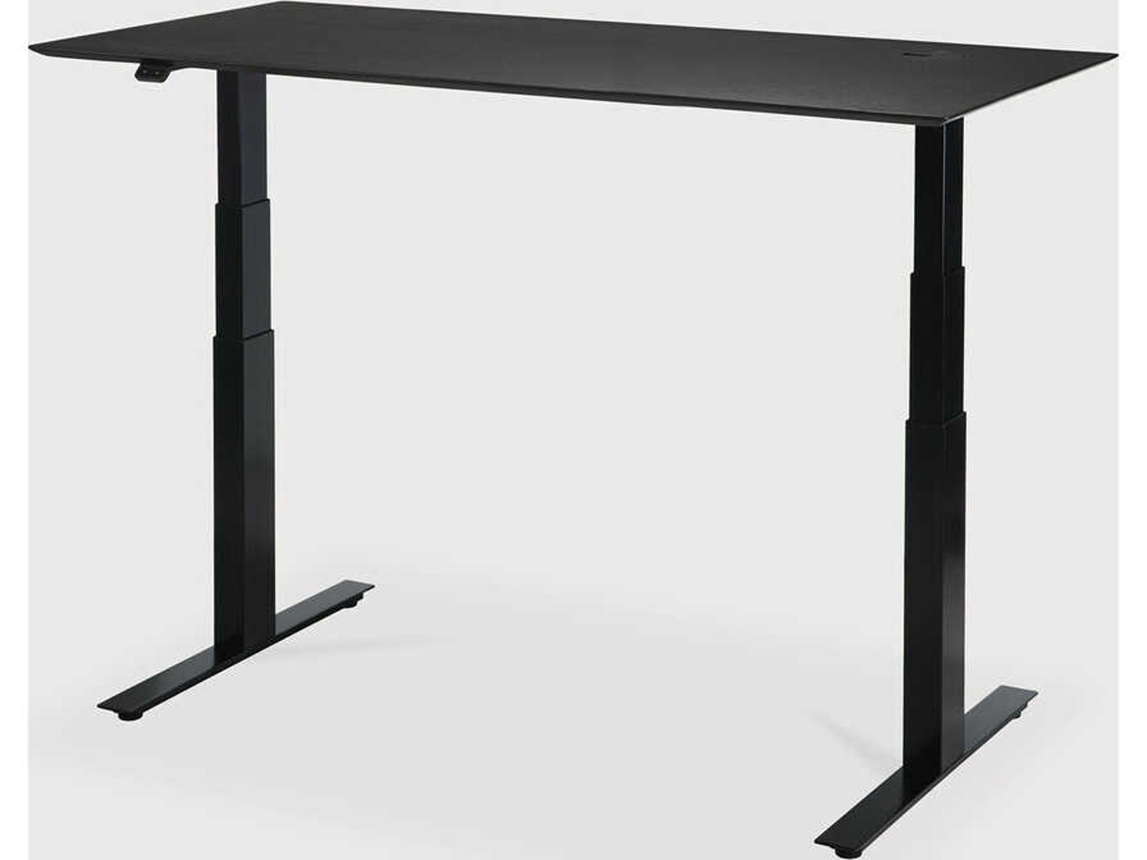 Ethnicraft Bok Oak Black With Black Adjustable Desk