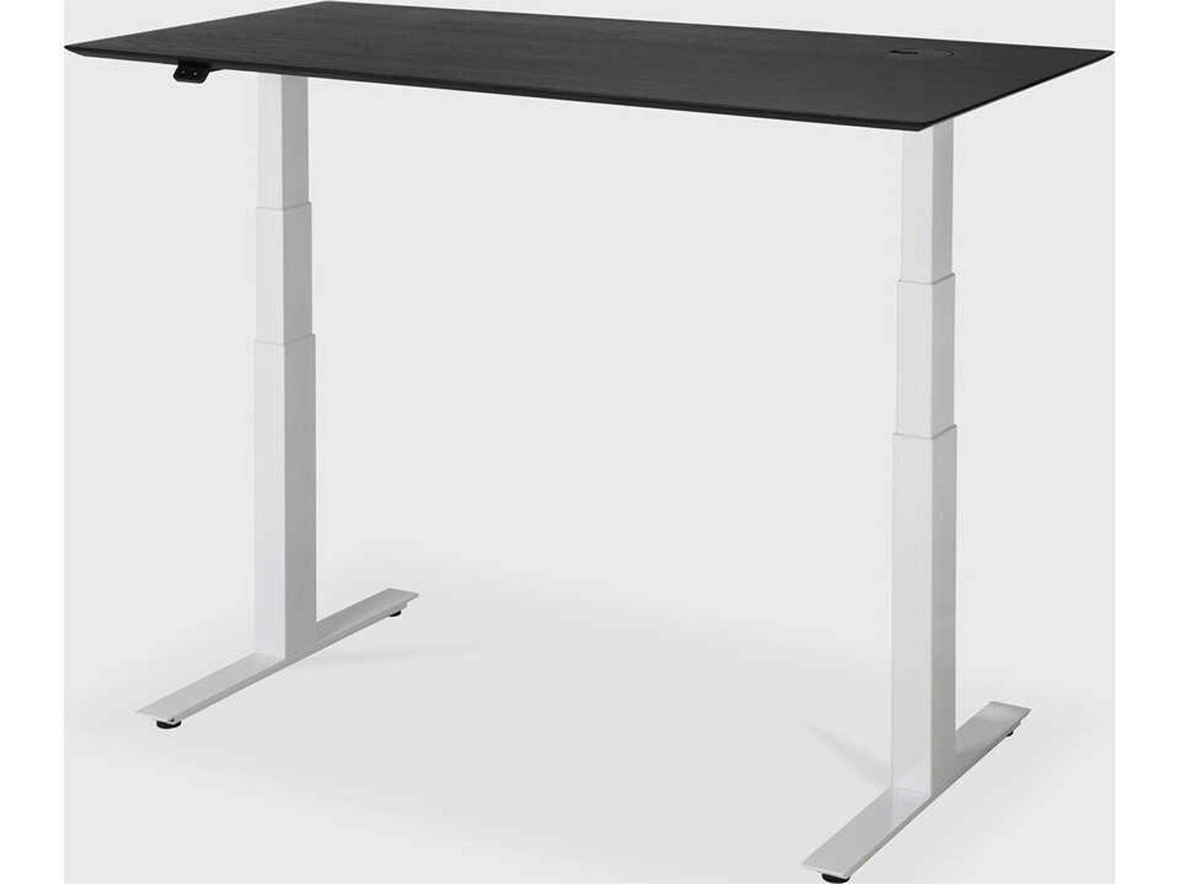 Ethnicraft Bok Oak Black With White Adjustable Desk