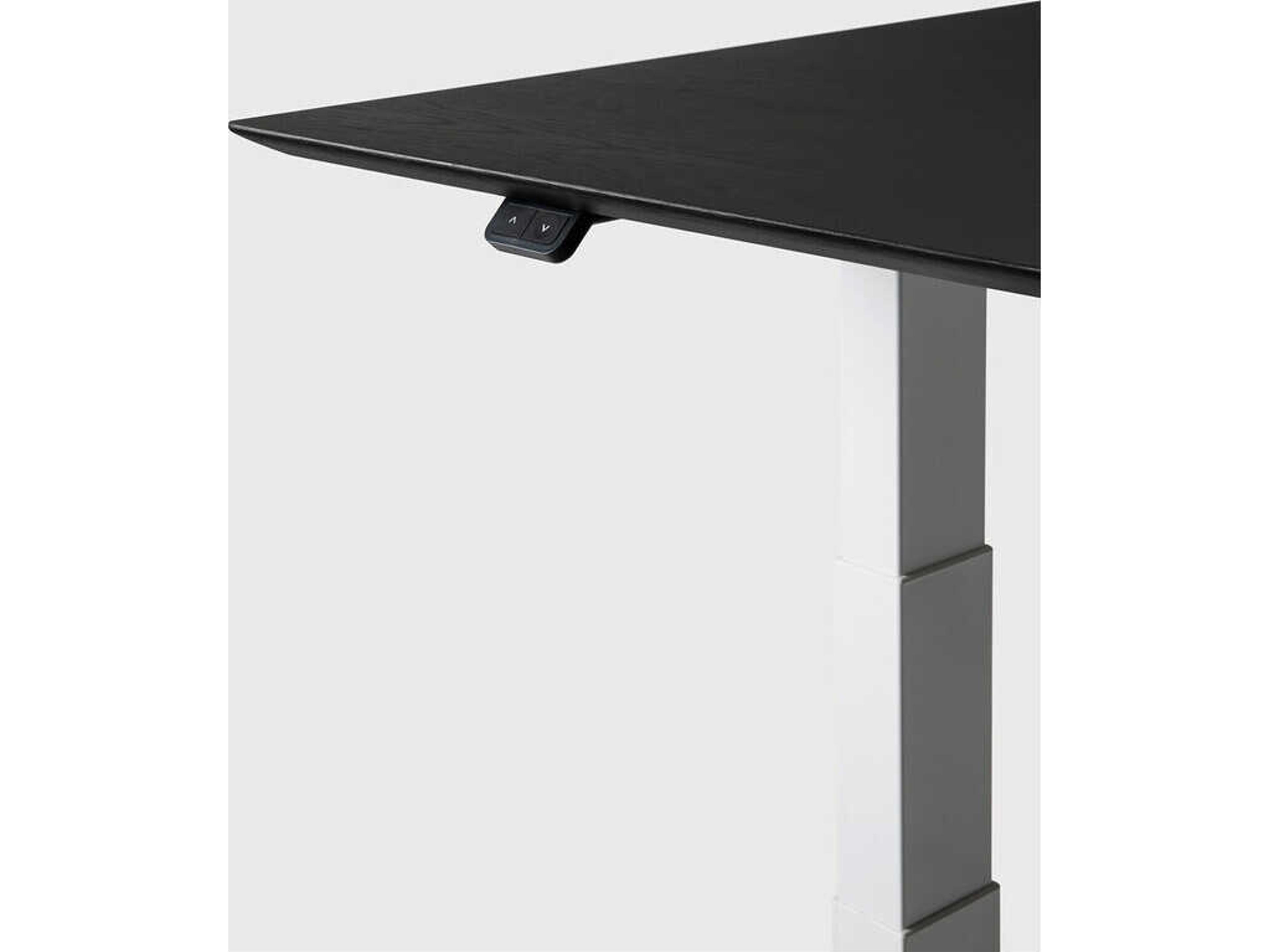 Ethnicraft Bok Oak Black With White Adjustable Desk