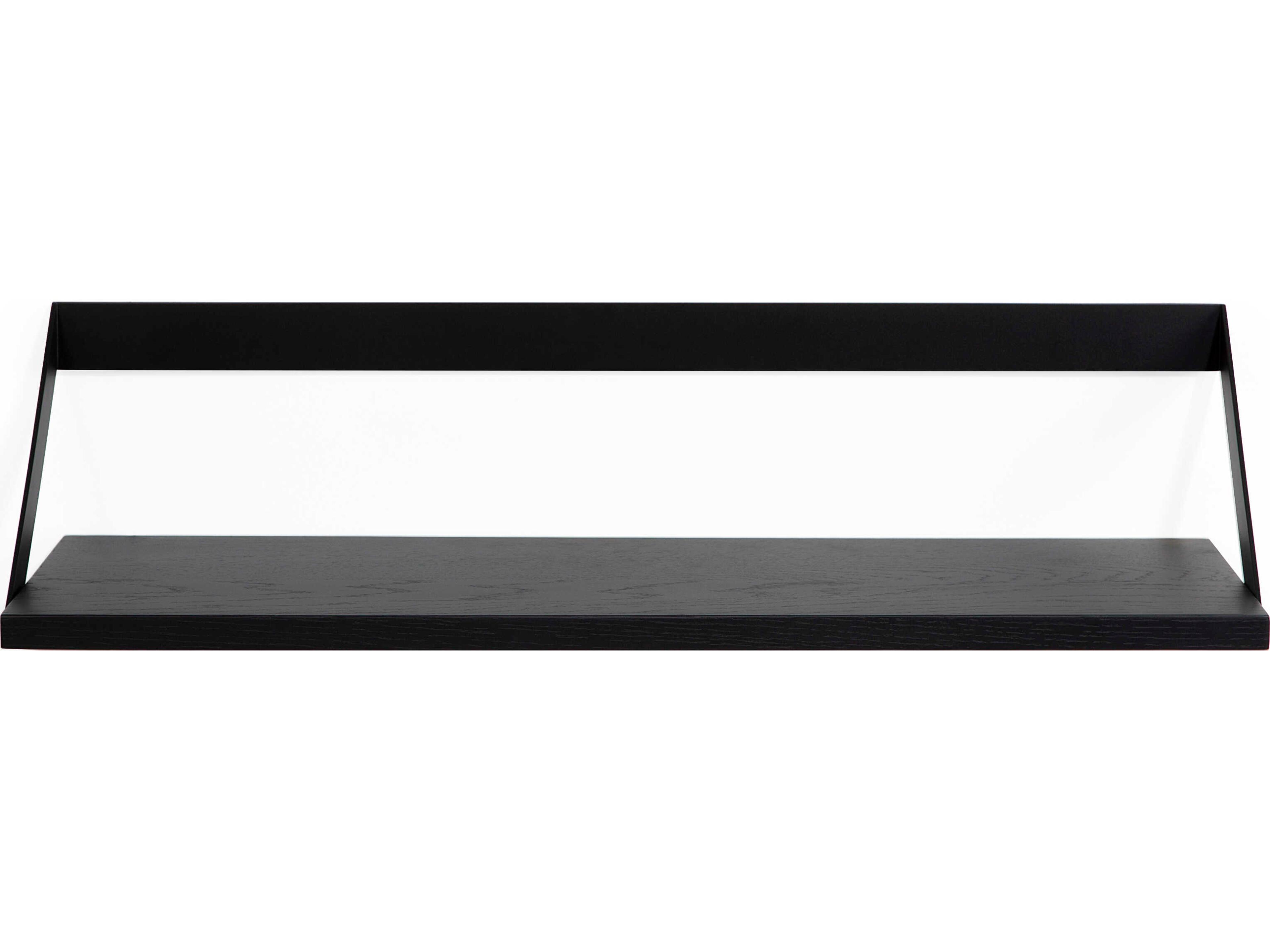 Ribbon Oak Black Shelf