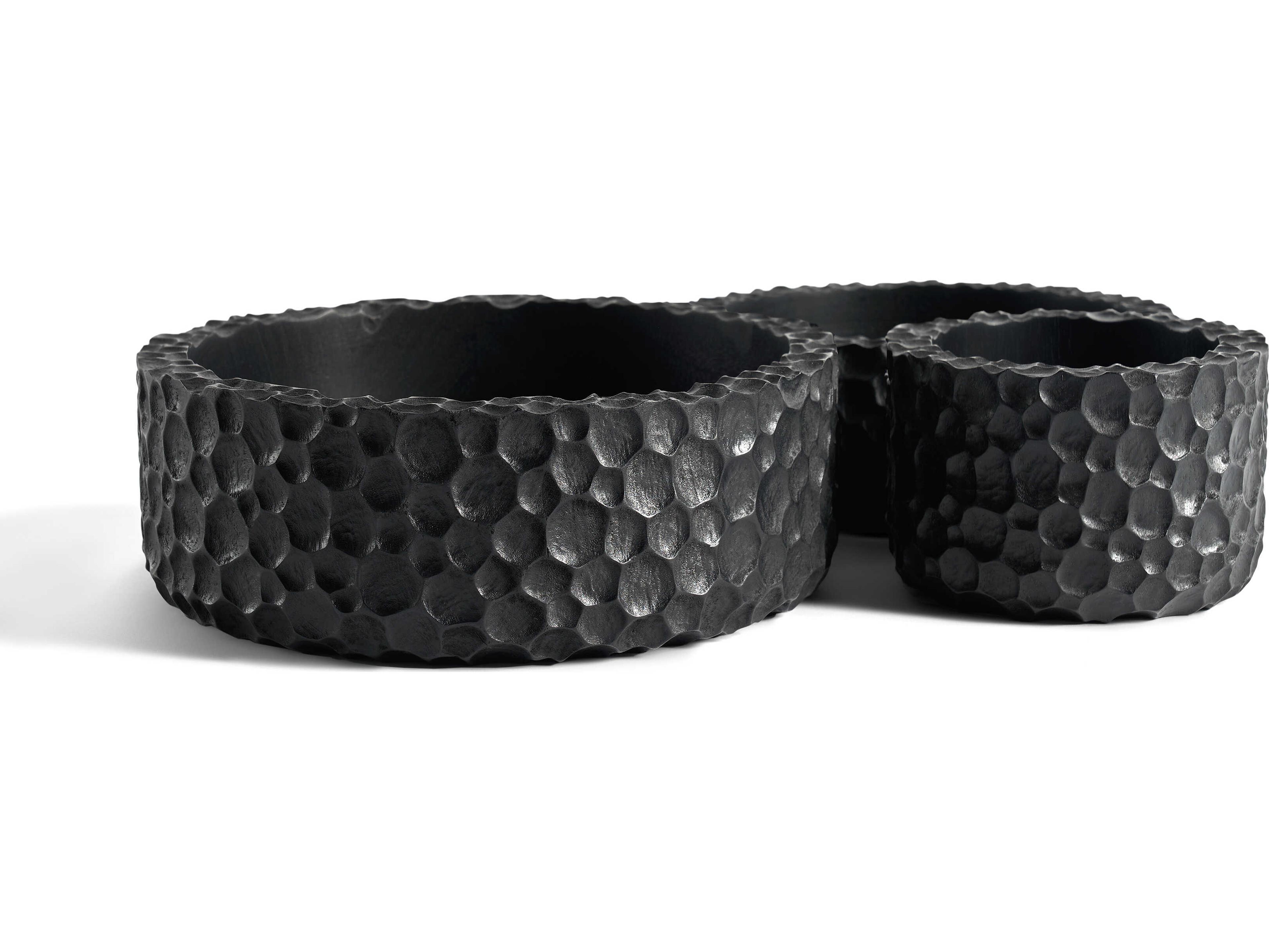 Ethnicraft Chopped Mahogany Black Bowl Set