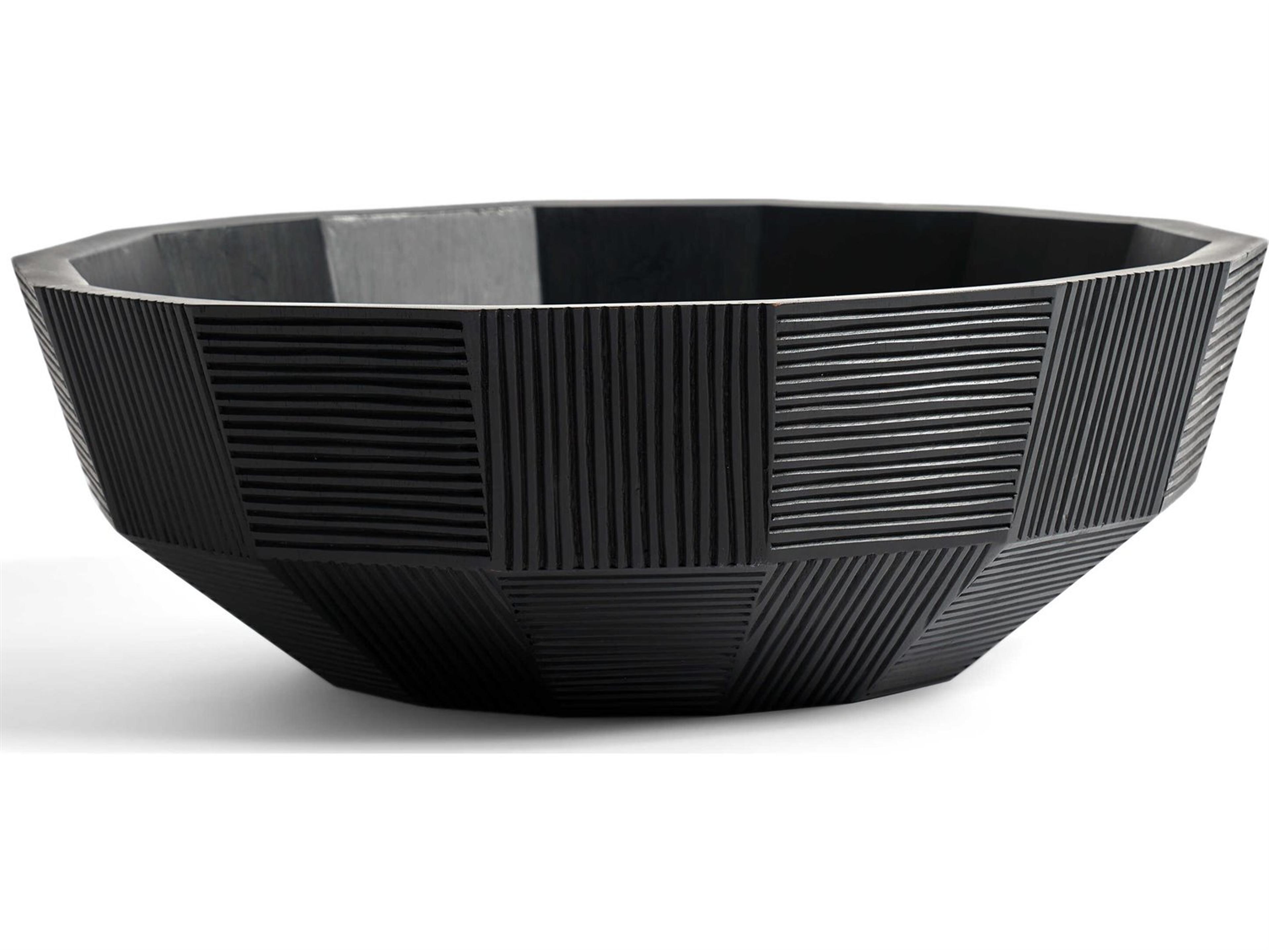 Striped Mahogany Black Bowl