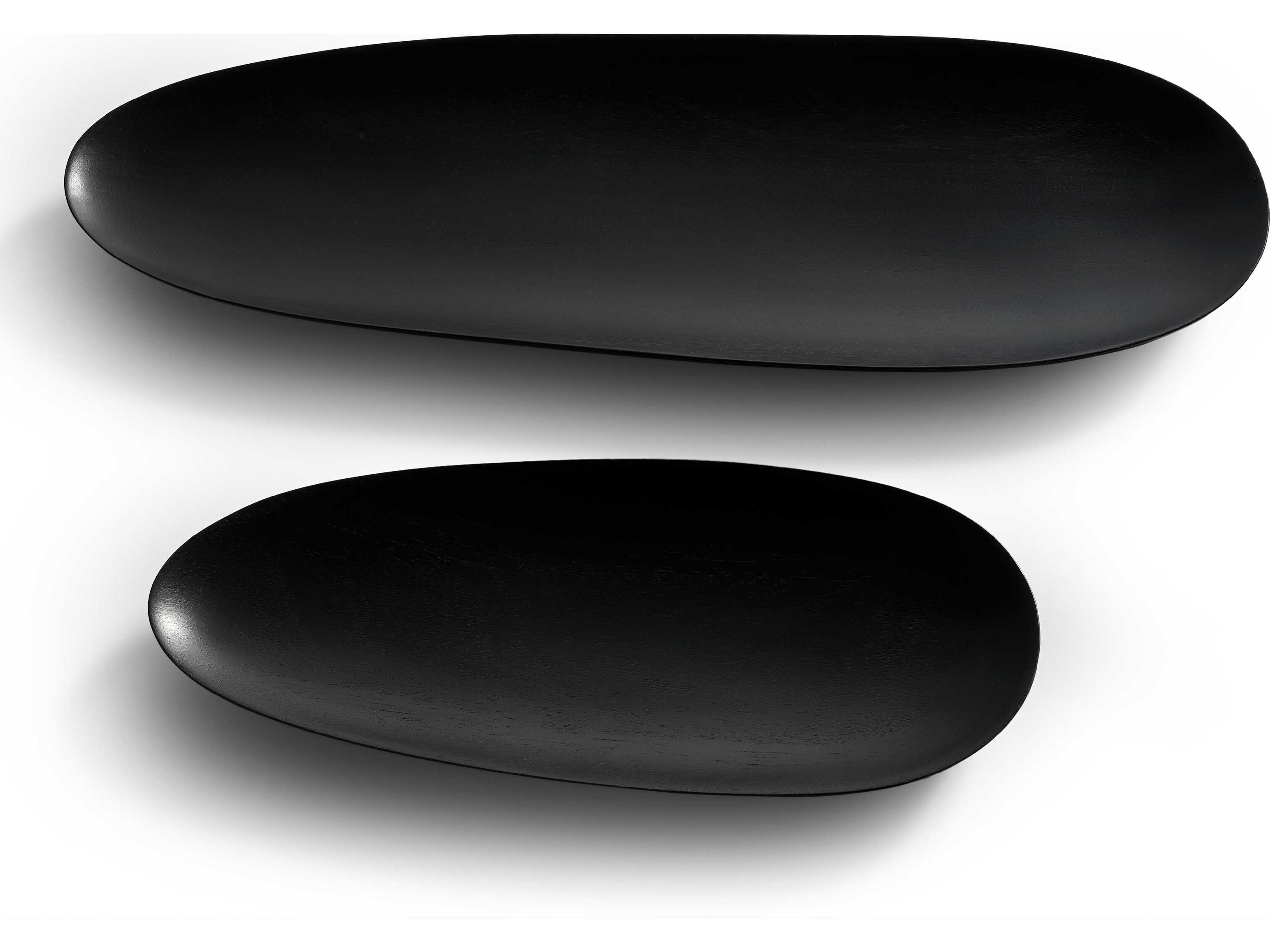 Ethnicraft Thin Oval Mahogany Black Boards Set