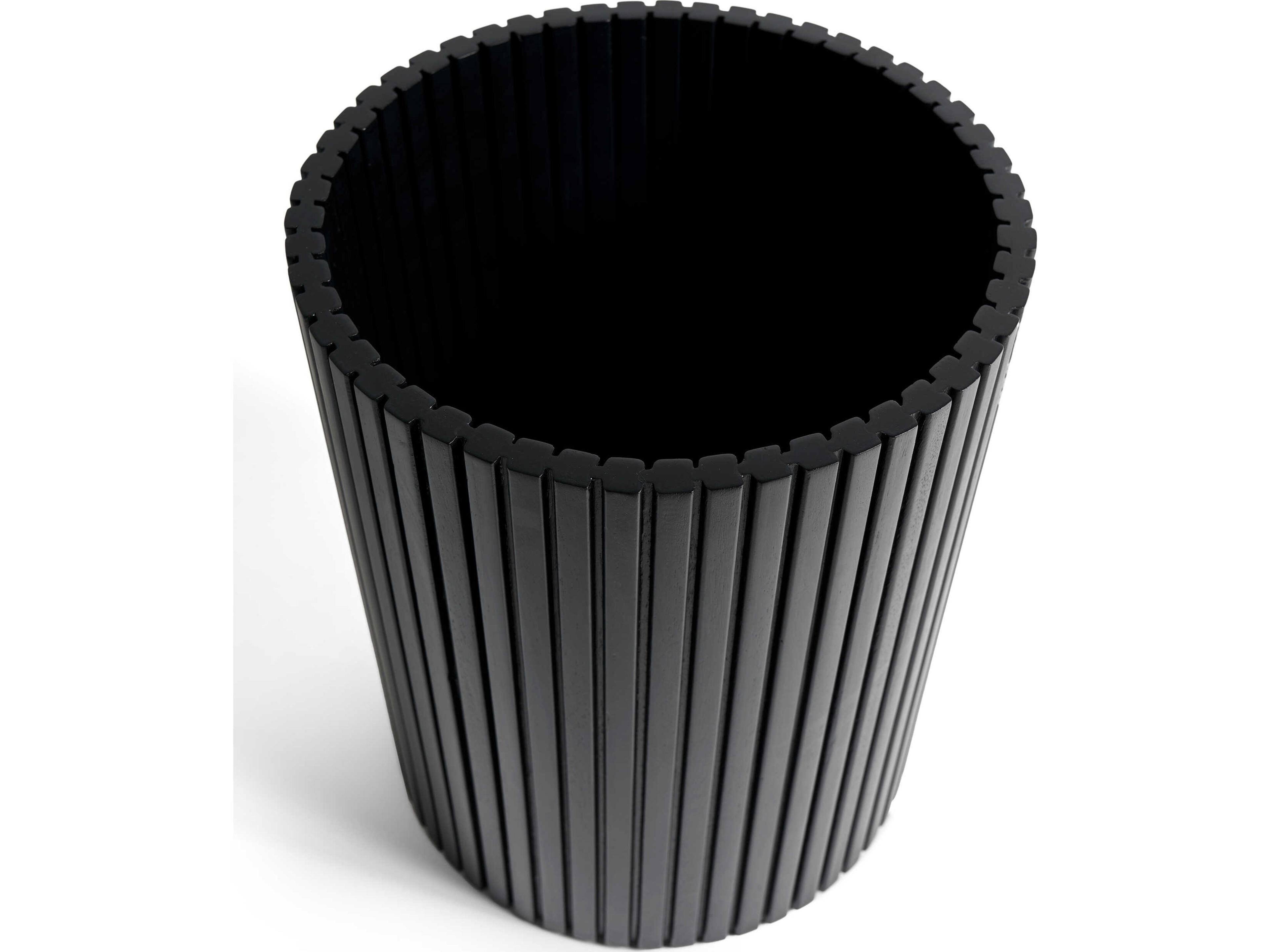 Ethnicraft Roller Max Mahogany Black Paper Basket