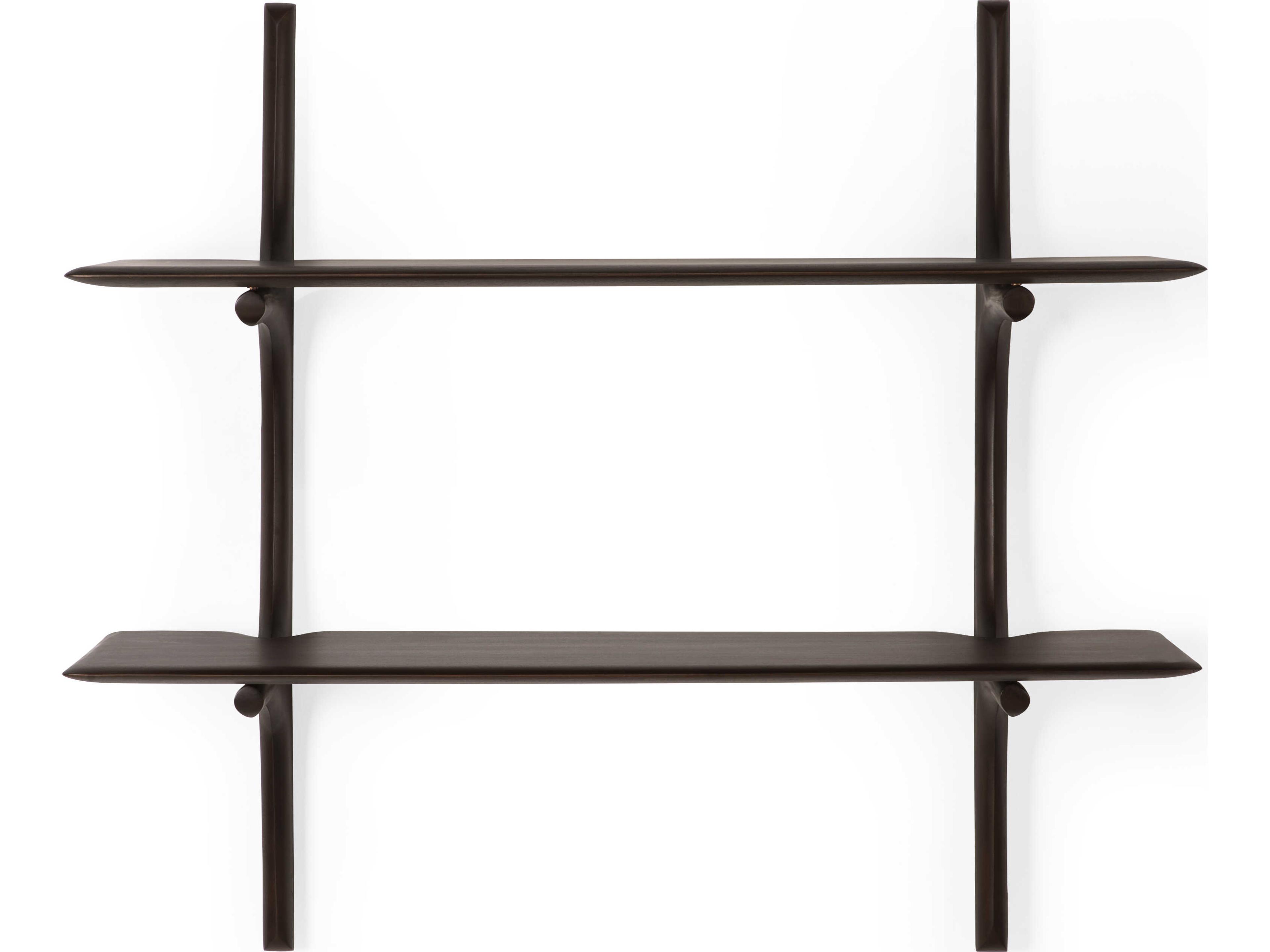 Ethnicraft Pi Mahogany Dark Brown Pi Wall Shelf