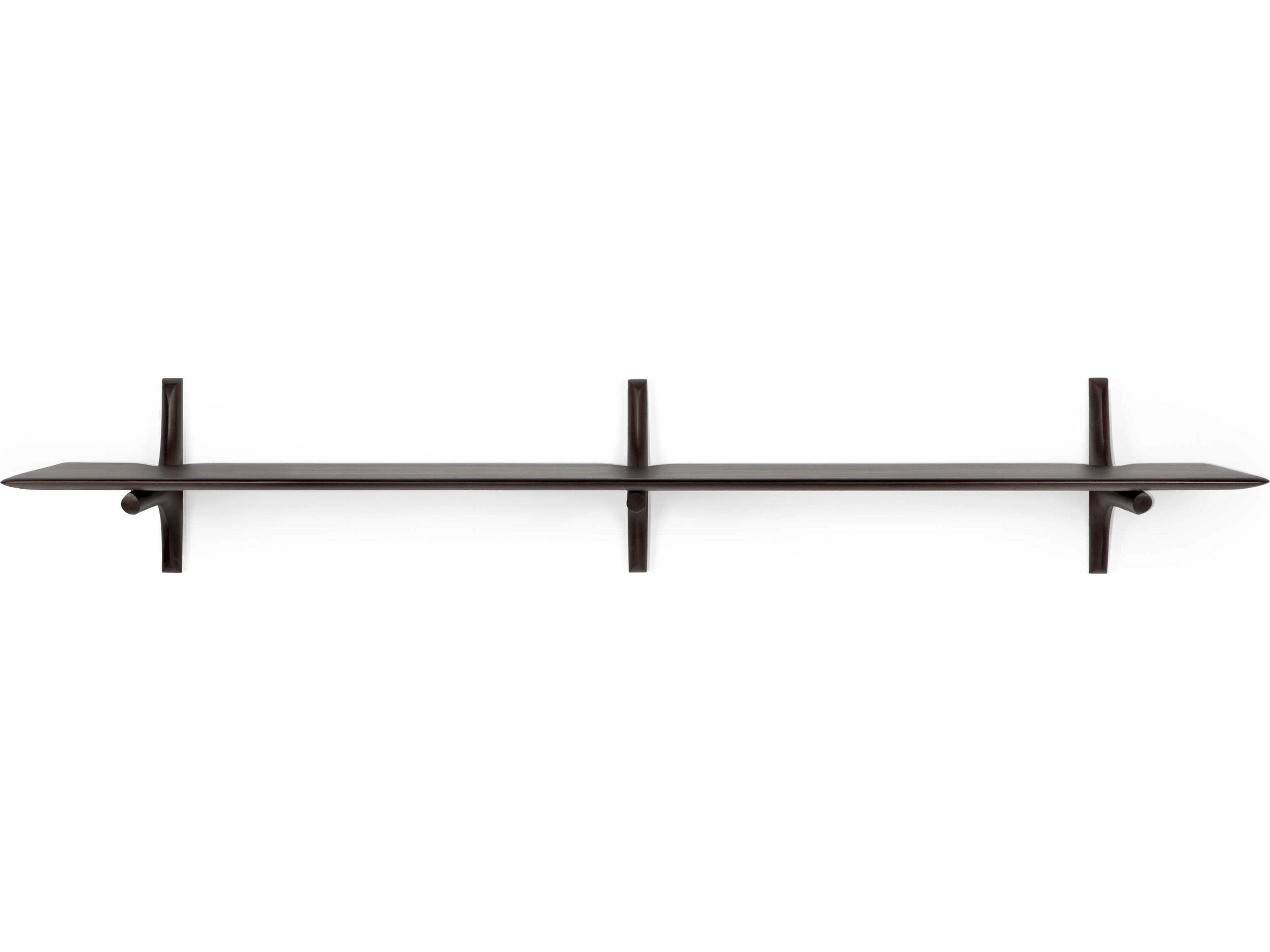 Ethnicraft Pi Mahogany Dark Brown Pi Wall Shelf