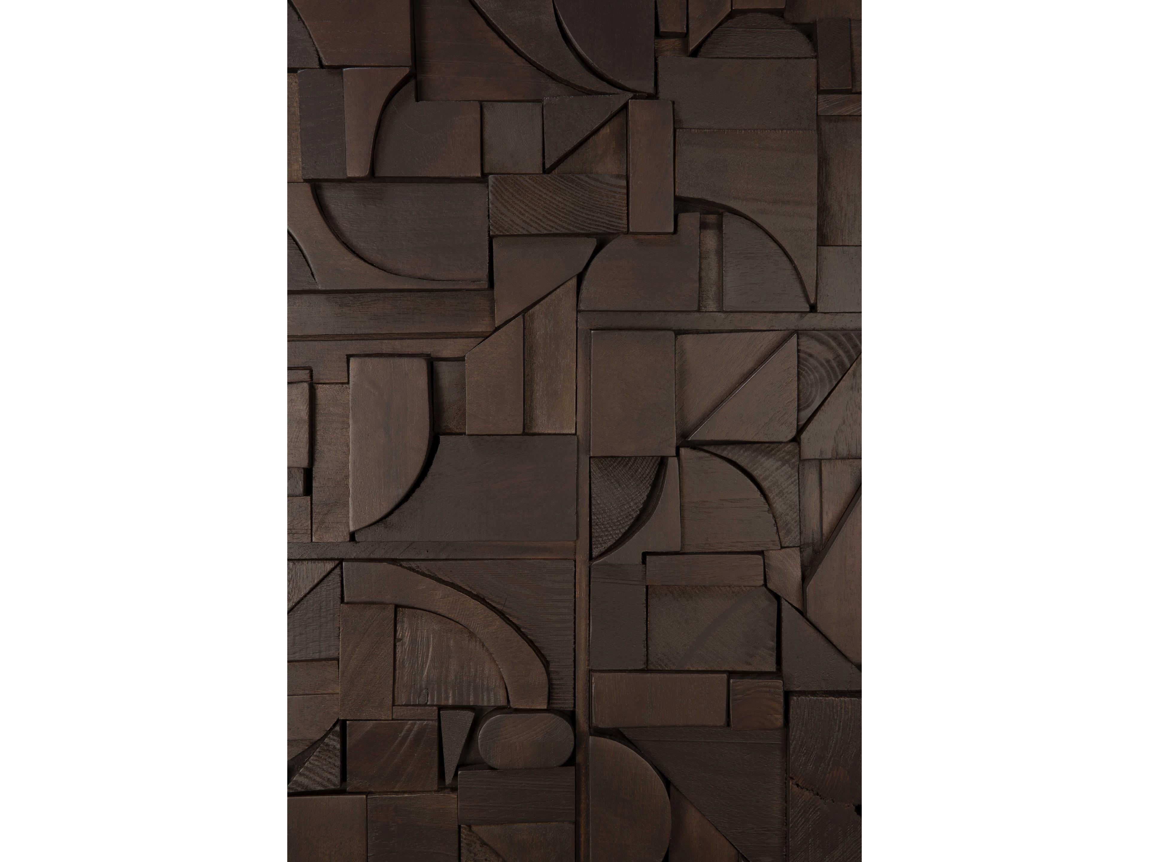 Ethnicraft Bricks Dark Brown Wall Art
