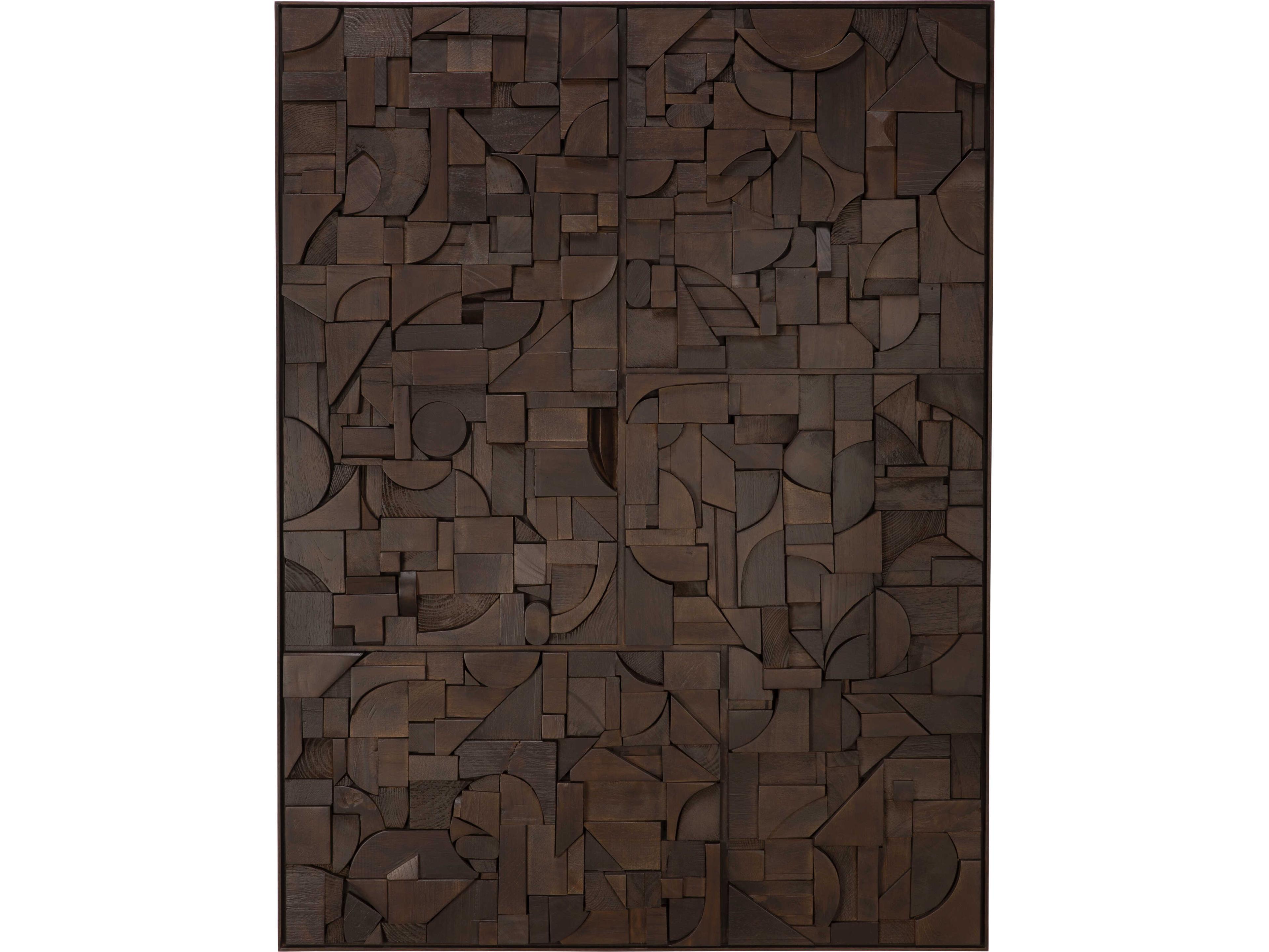 Bricks Dark Brown Wall Art