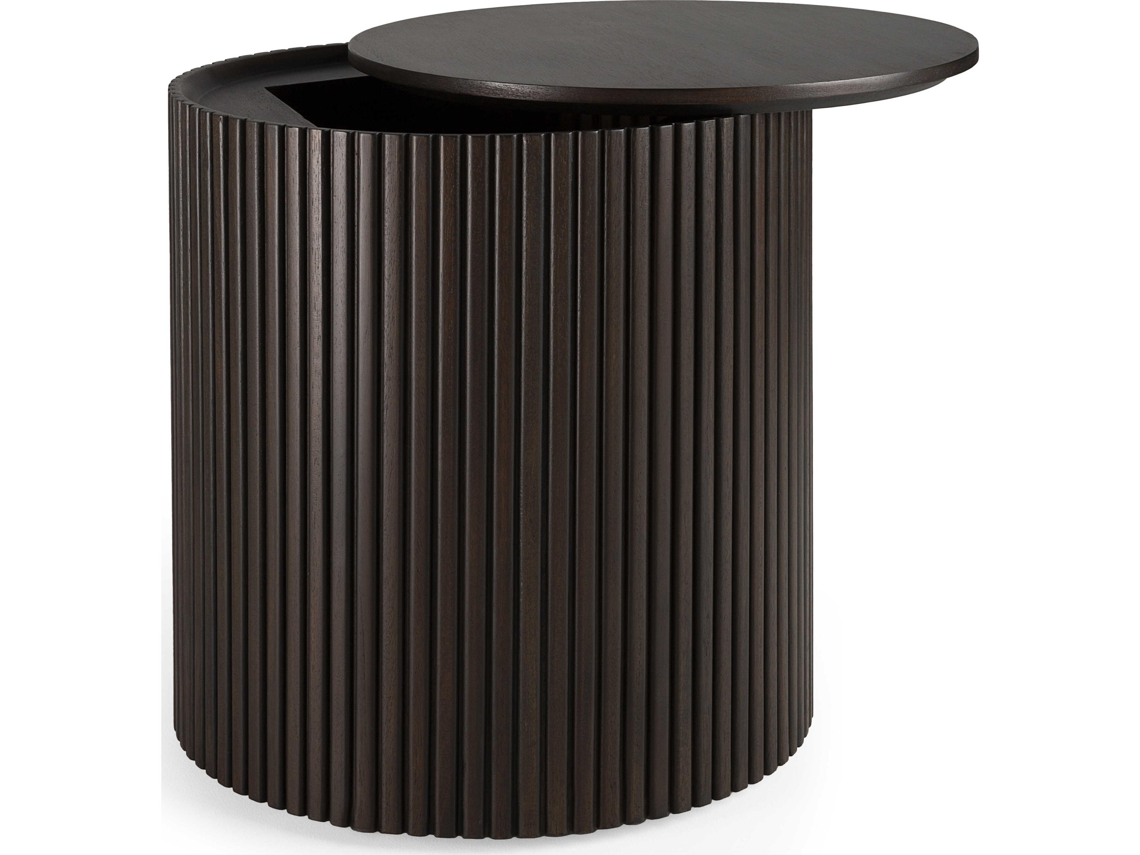 Ethnicraft Roller Max Mahogany Dark Brown Side Table