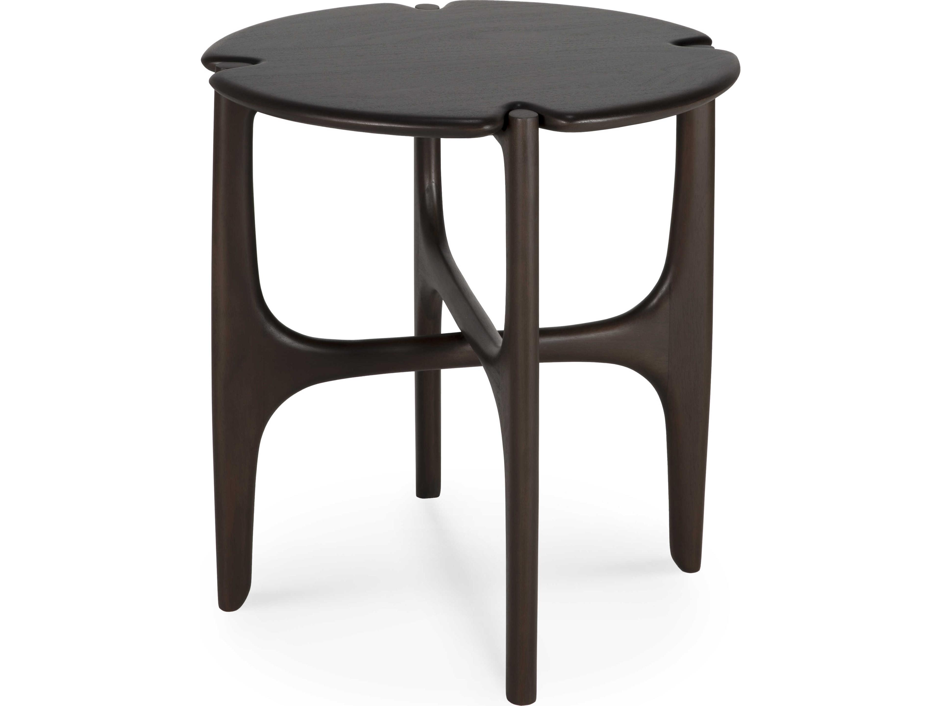 Pi Side Table in Dark Brown Mahogany