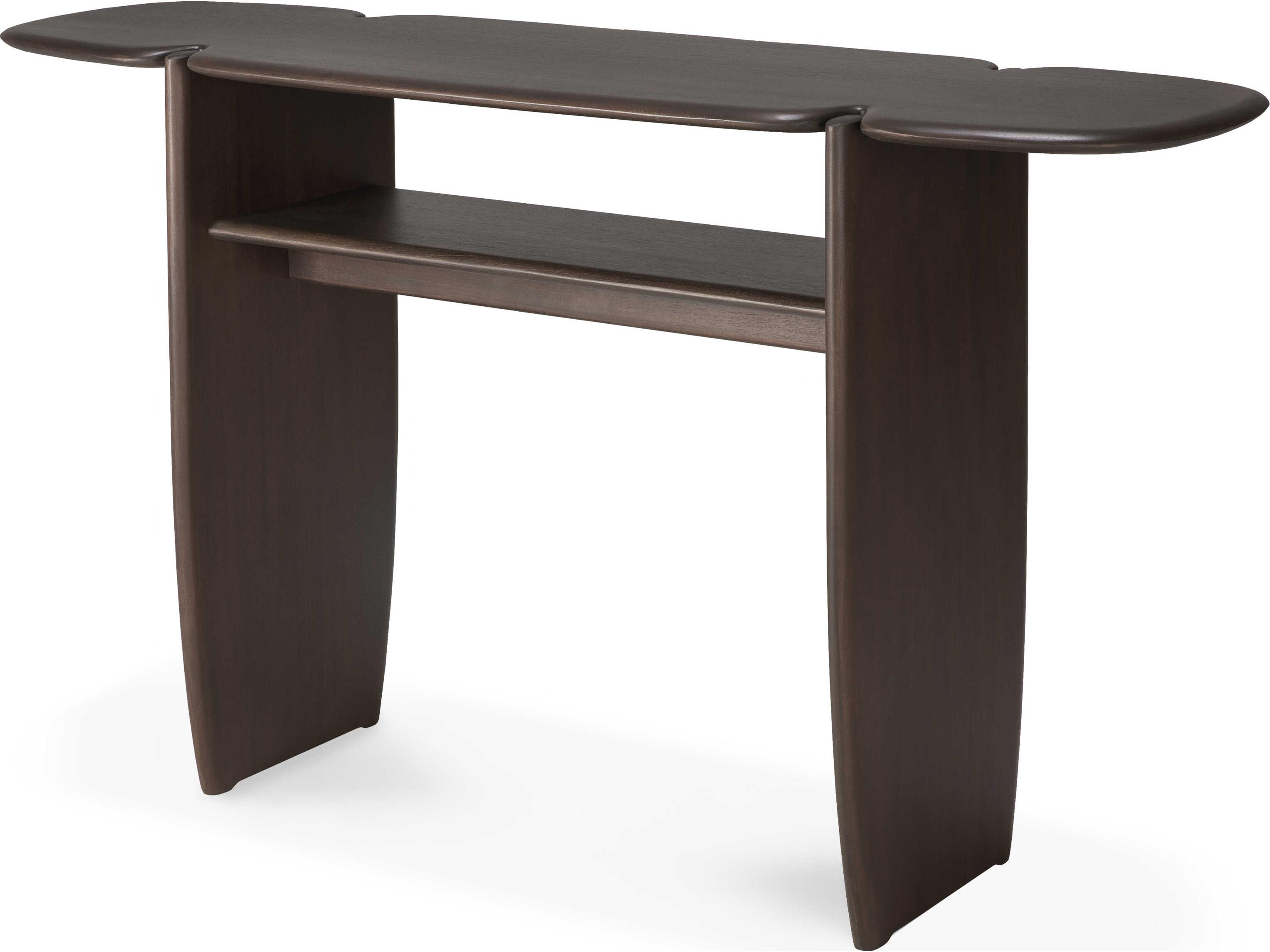 Pi Console Table in Dark Brown Mahogany