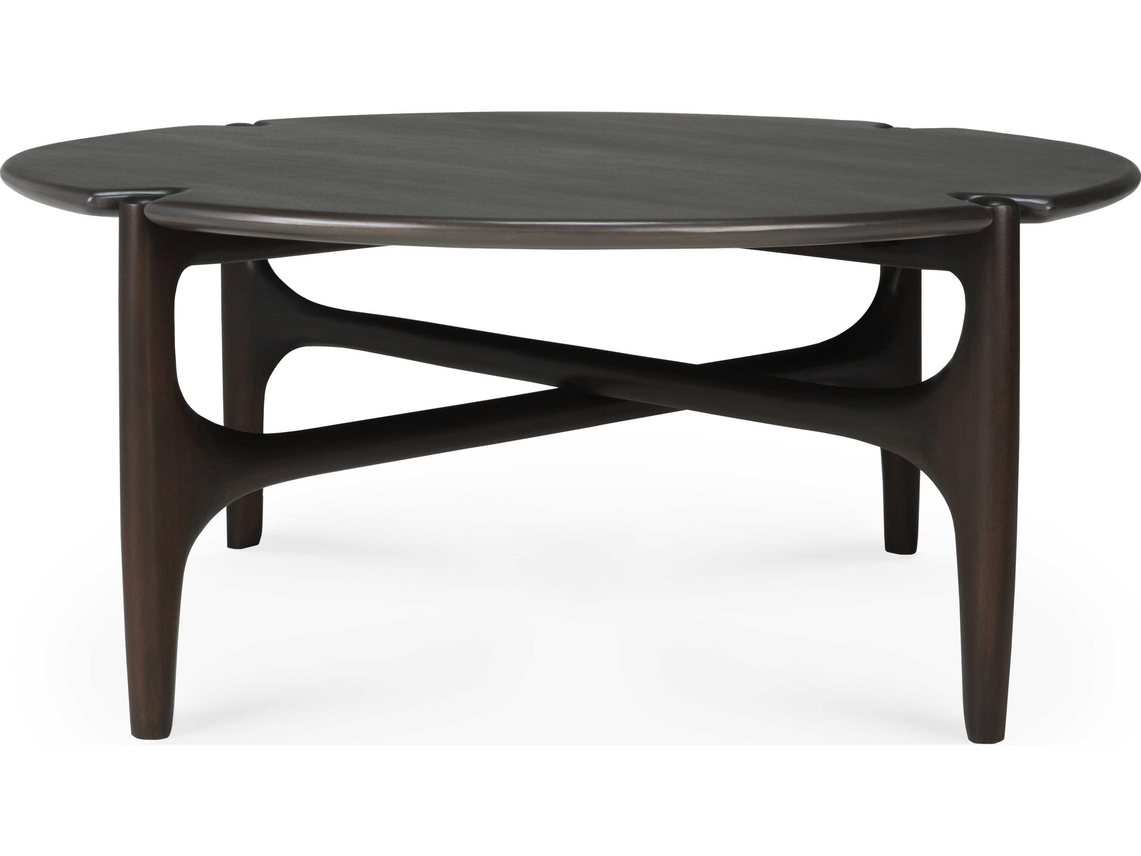Ethnicraft Pi Mahogany Dark Brown Pi Coffee Table