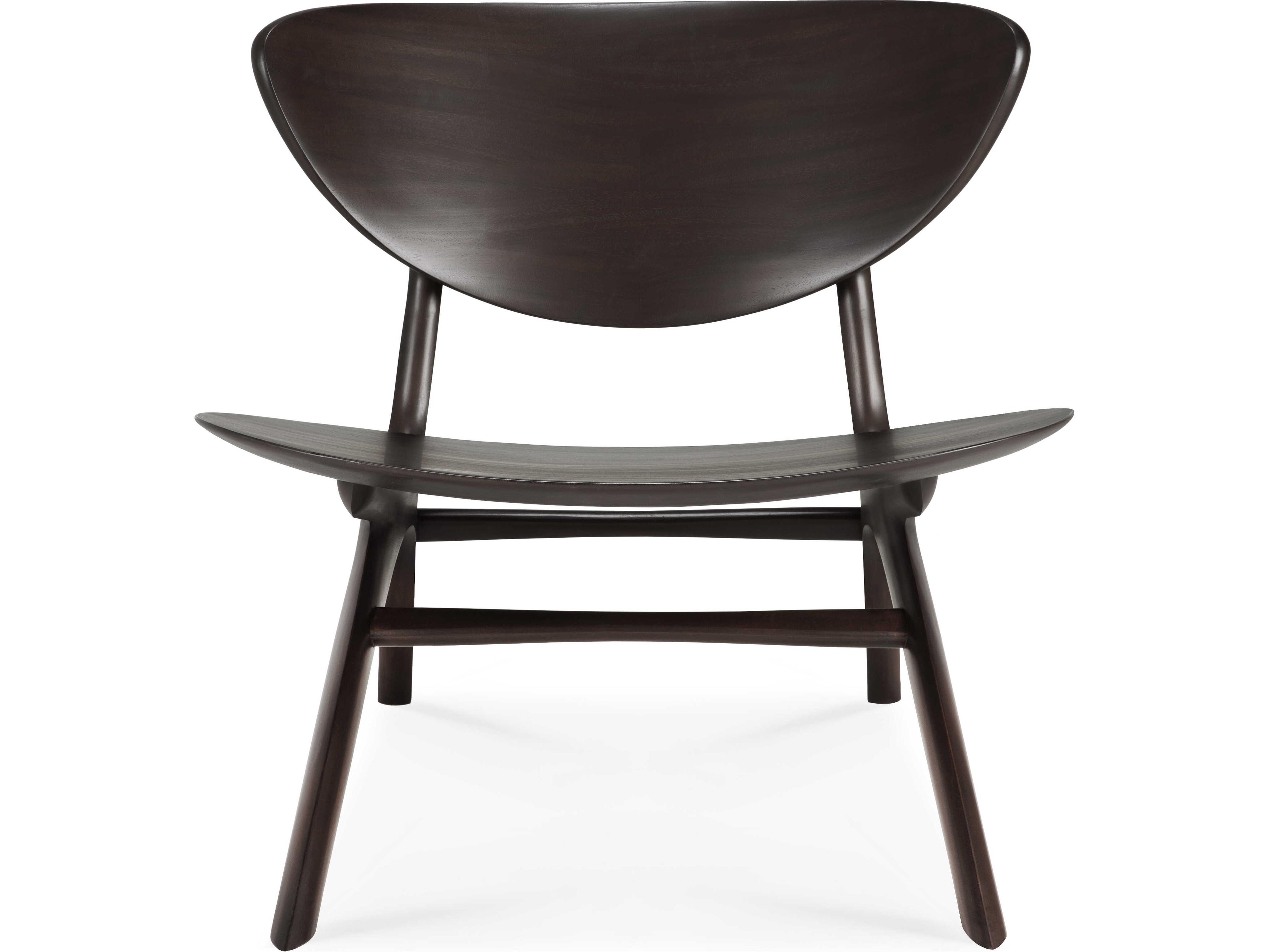 Ethnicraft Eye Mahogany Dark Brown Lounge Chair