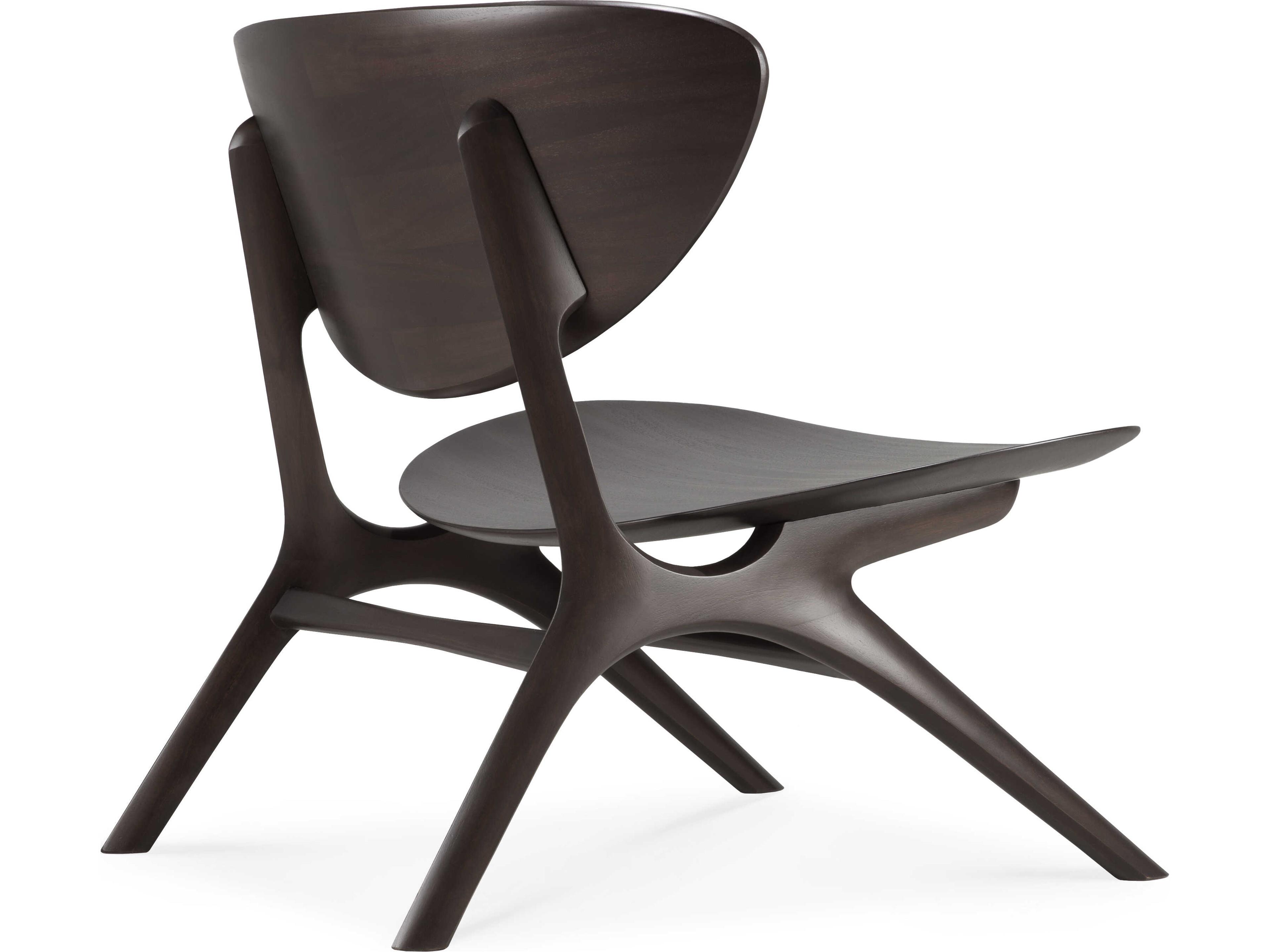 Ethnicraft Eye Mahogany Dark Brown Lounge Chair