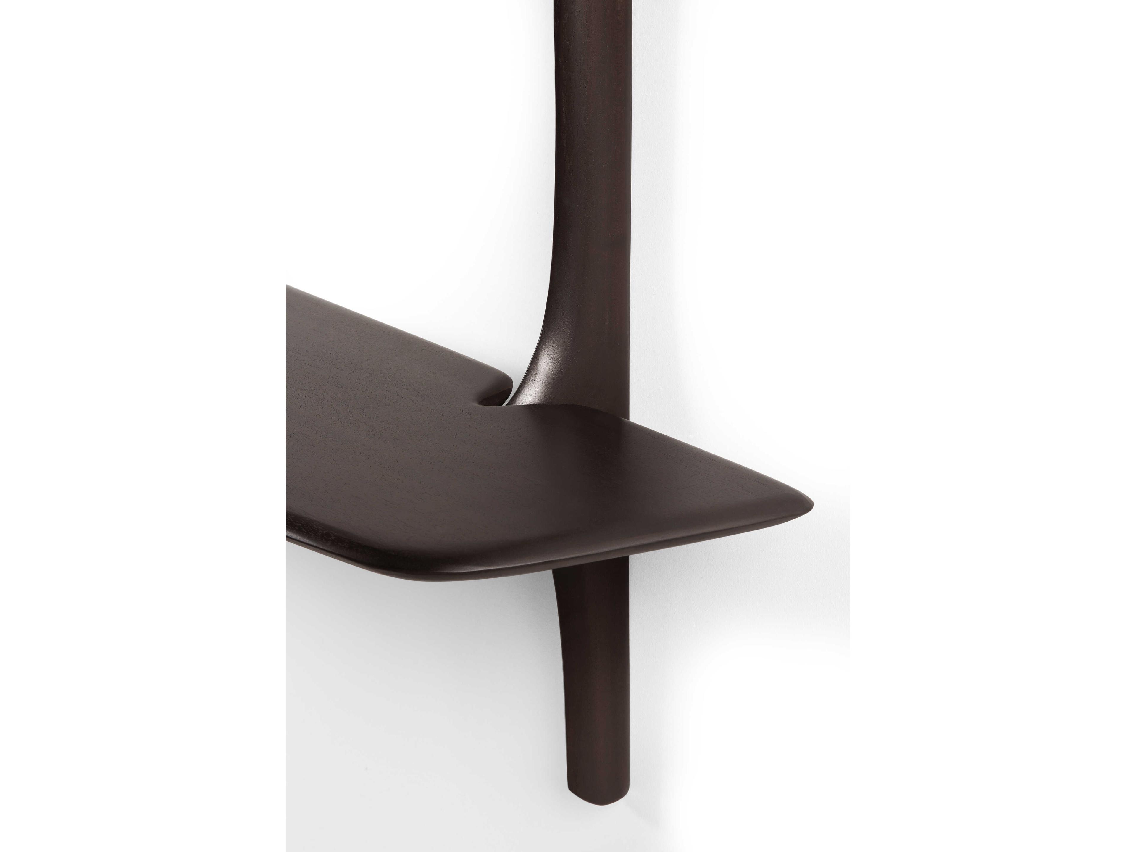 Ethnicraft Pi Mahogany Dark Brown Pi Wall-Mounted Desk