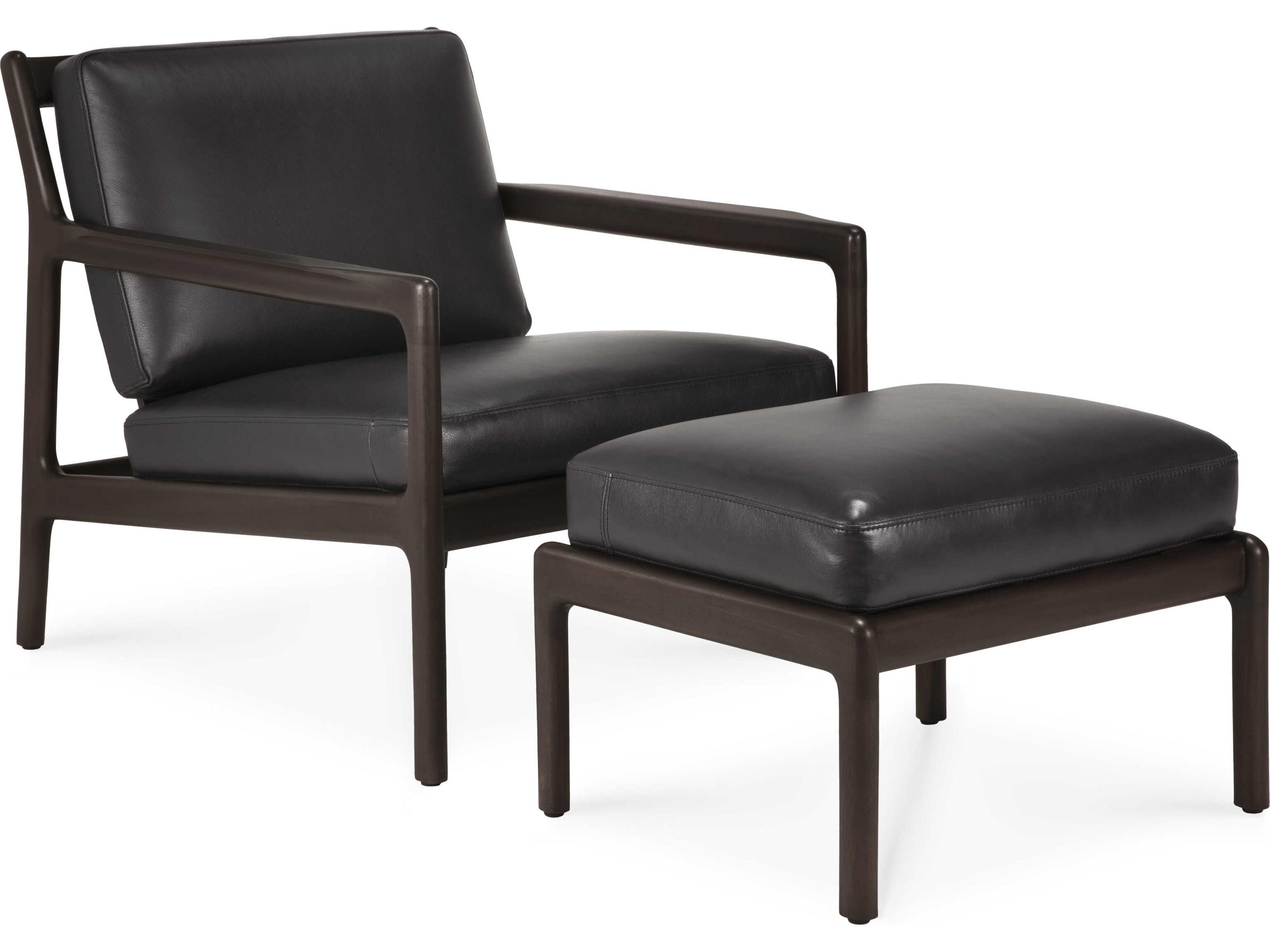 Ethnicraft Jack Mahogany Dark Brown Lounge Chair