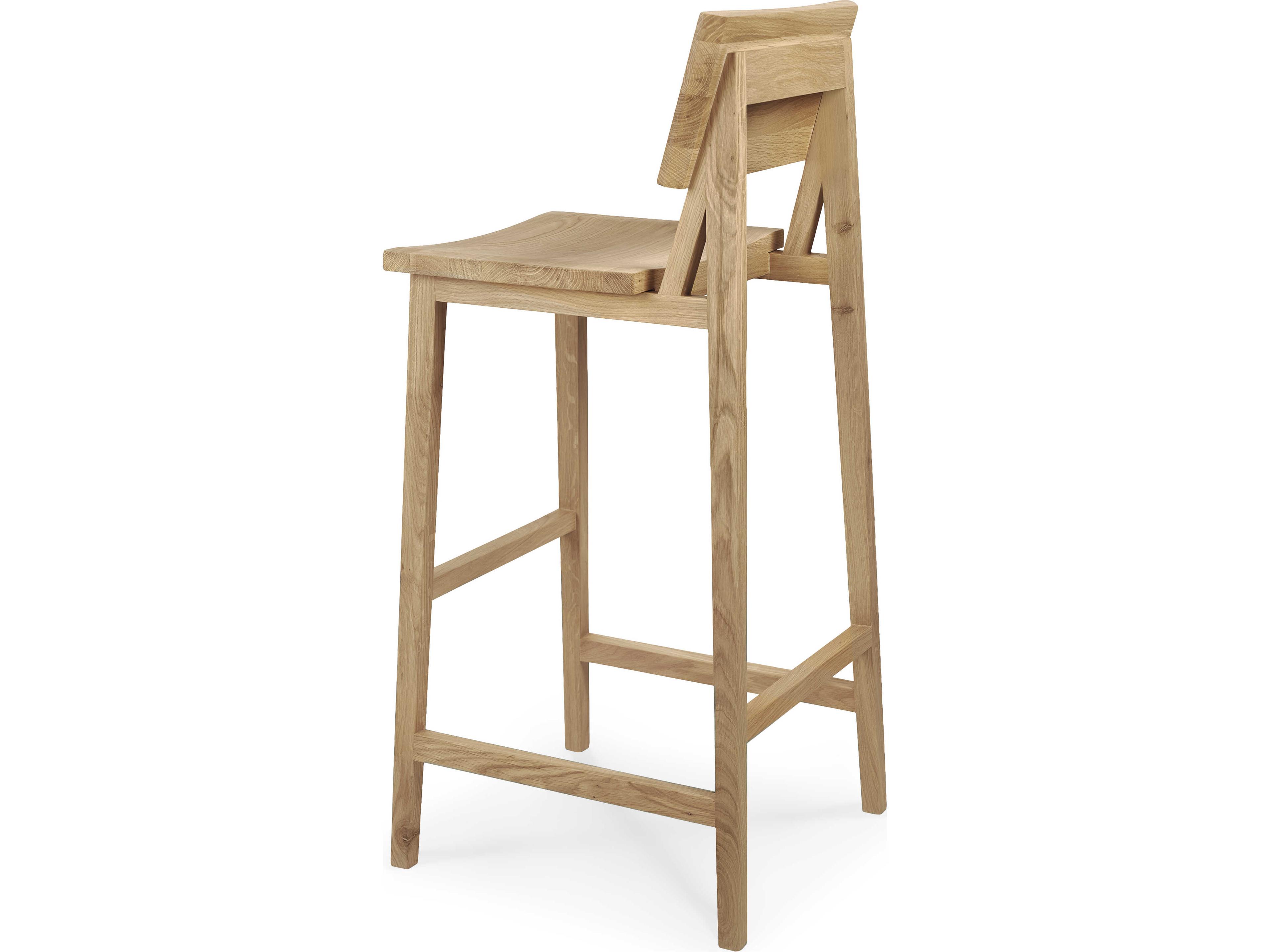 Ethnicraft N4 Varnished Bar Stool
