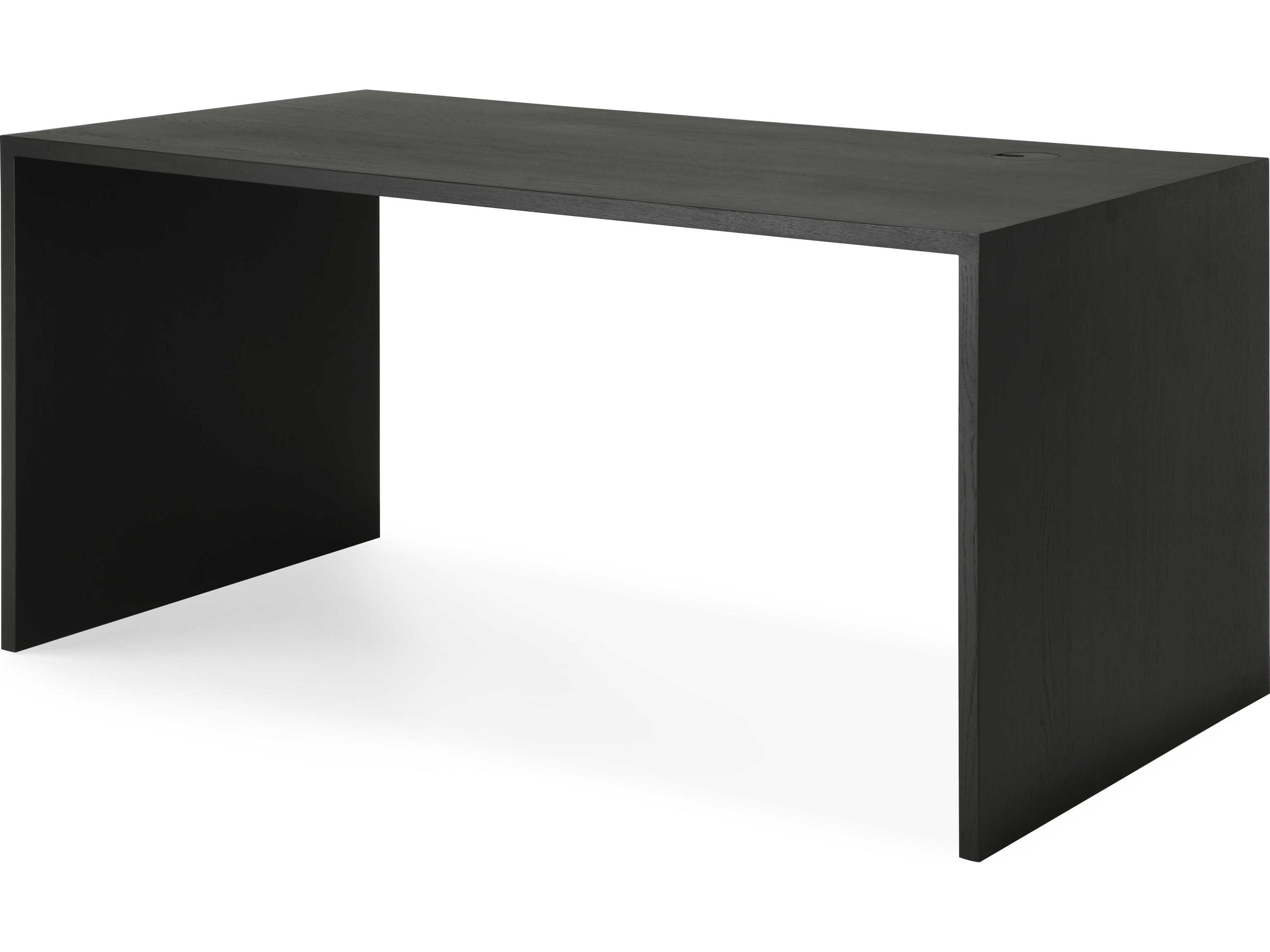 U Oak Black Desk