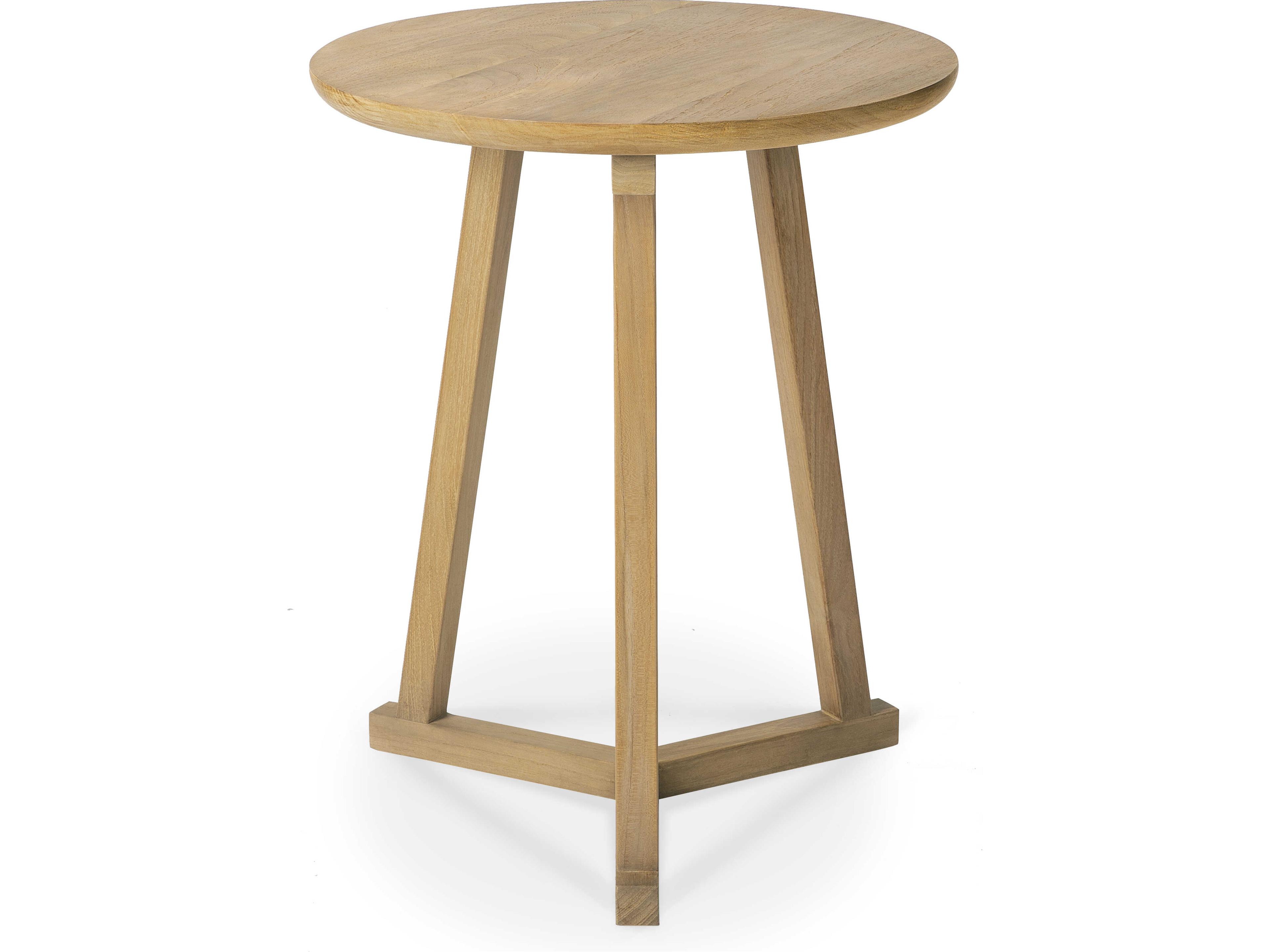 Tripod Oak Side Table Modern Solid Wood