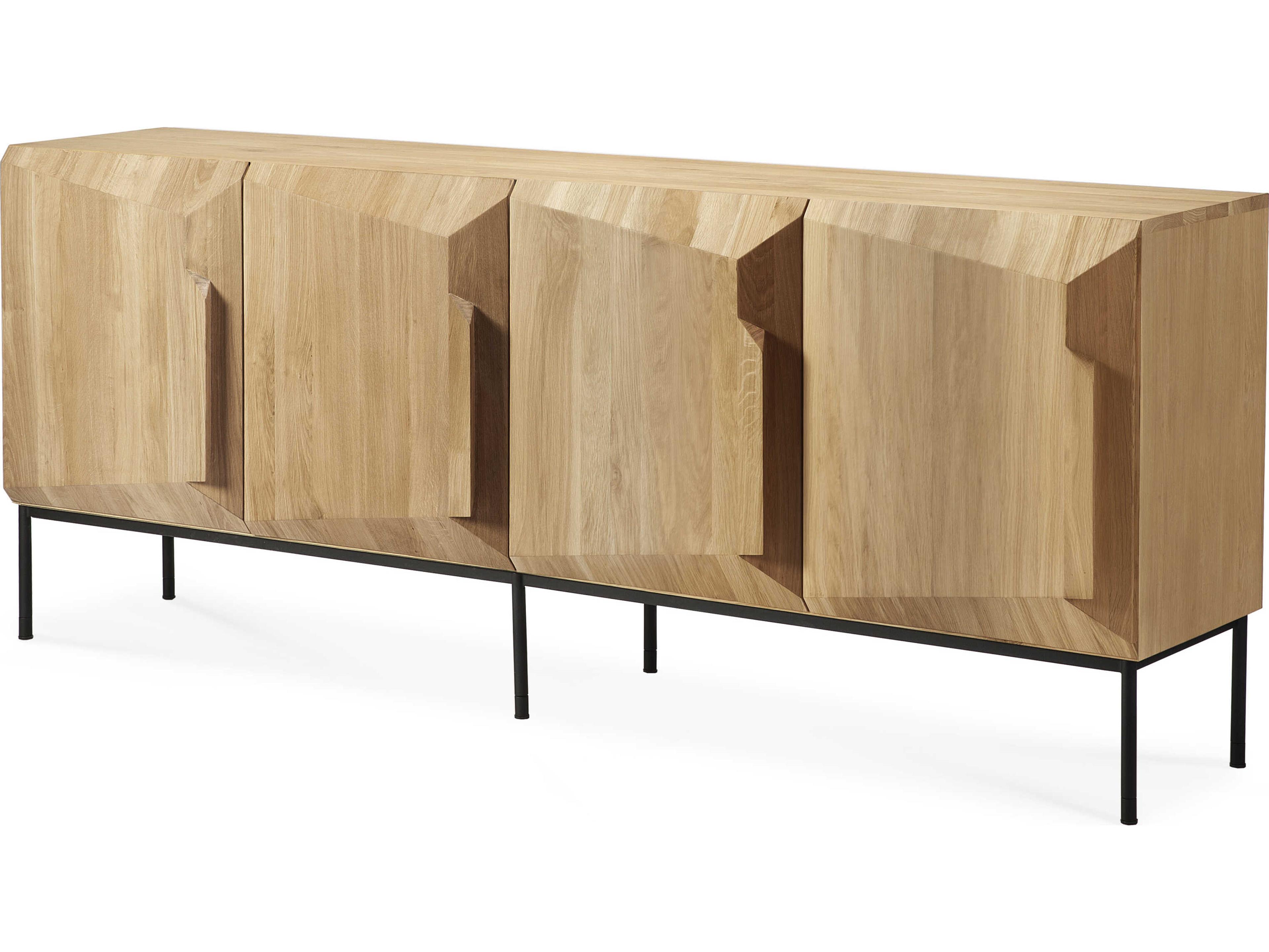 Stairs Oak Sideboard 4-Door Modern