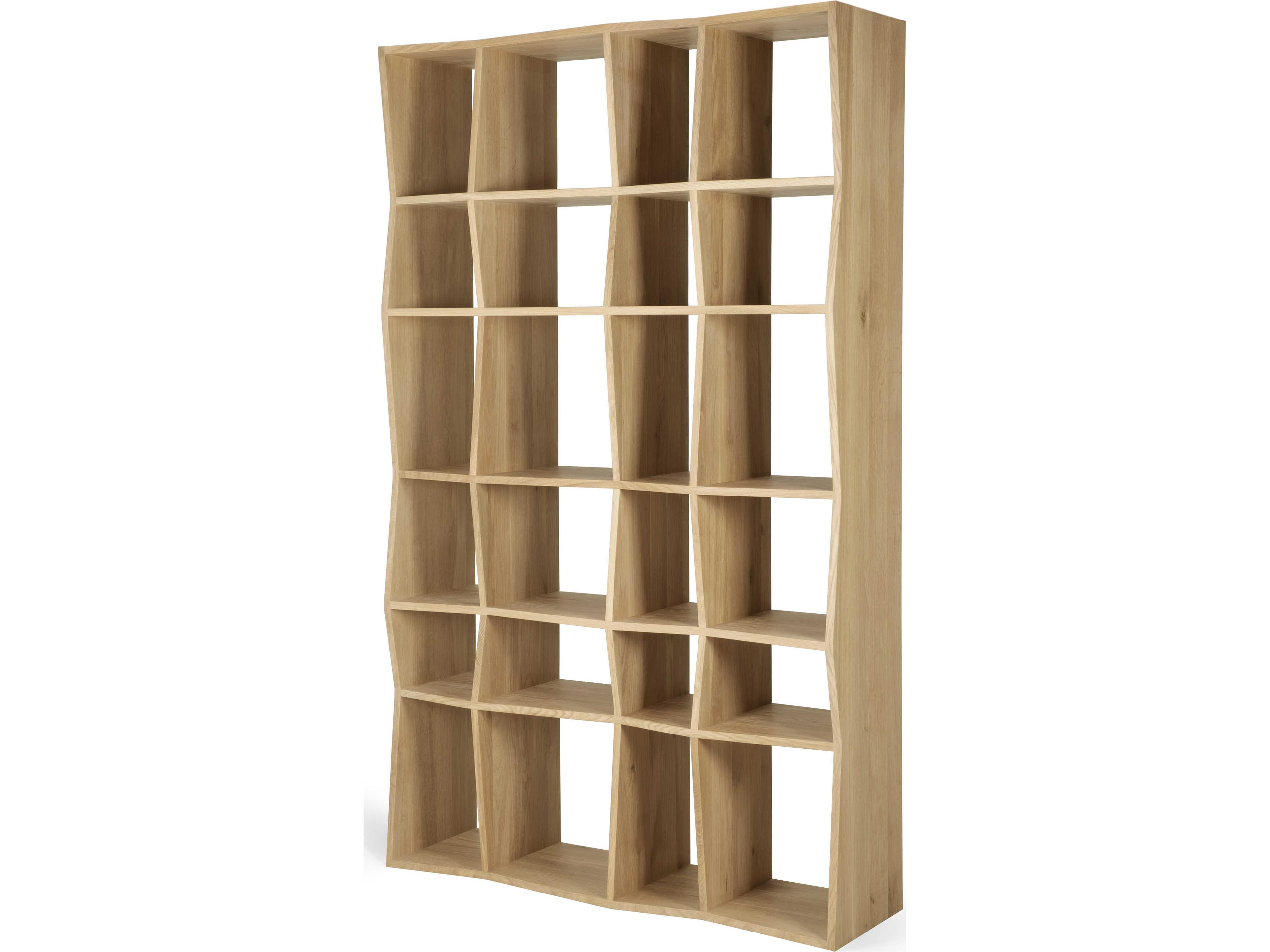 Z Oak Rack Bookcase Modern Solid Wood