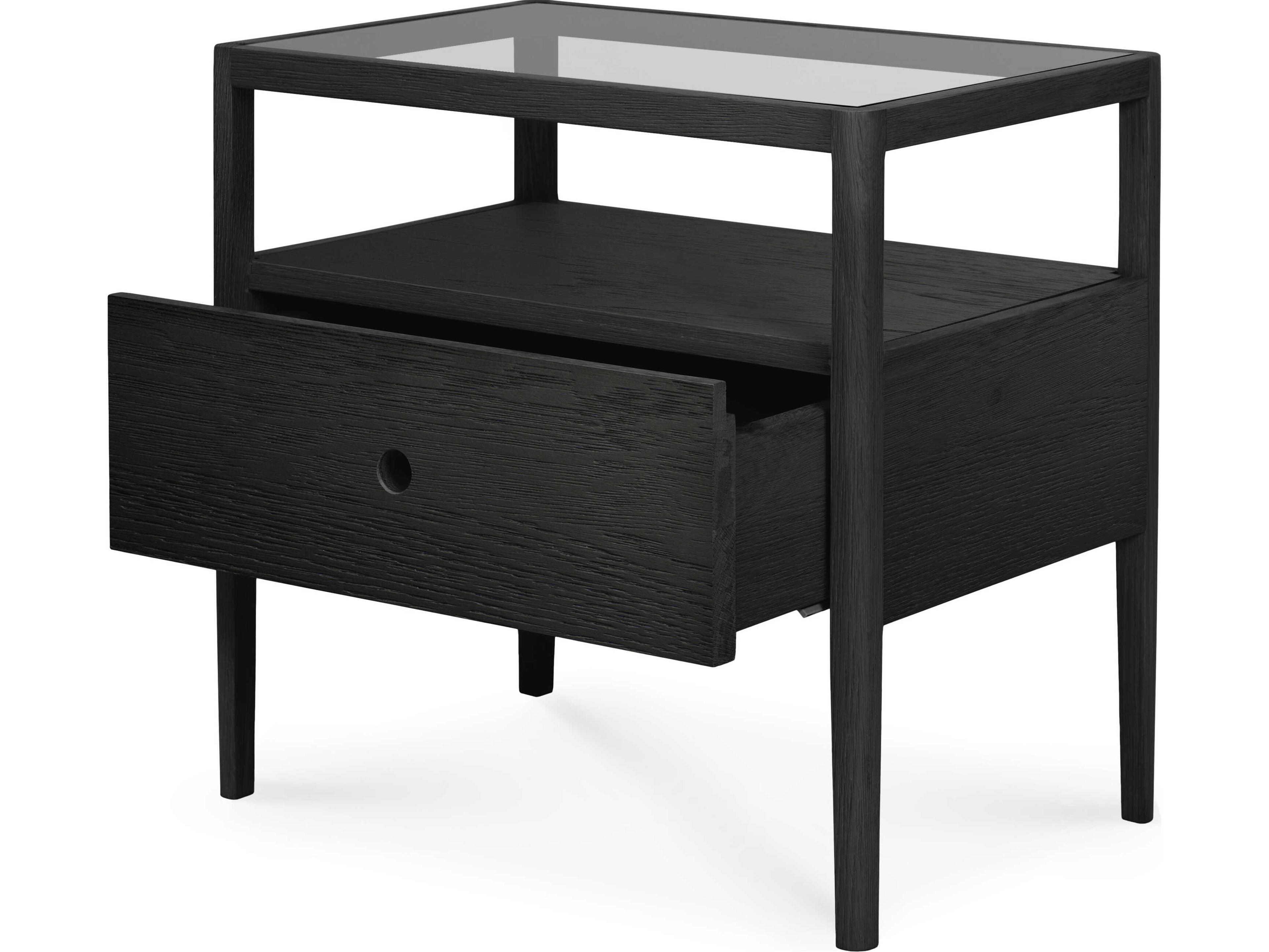 Ethnicraft Spindle Oak Black Bedside Table