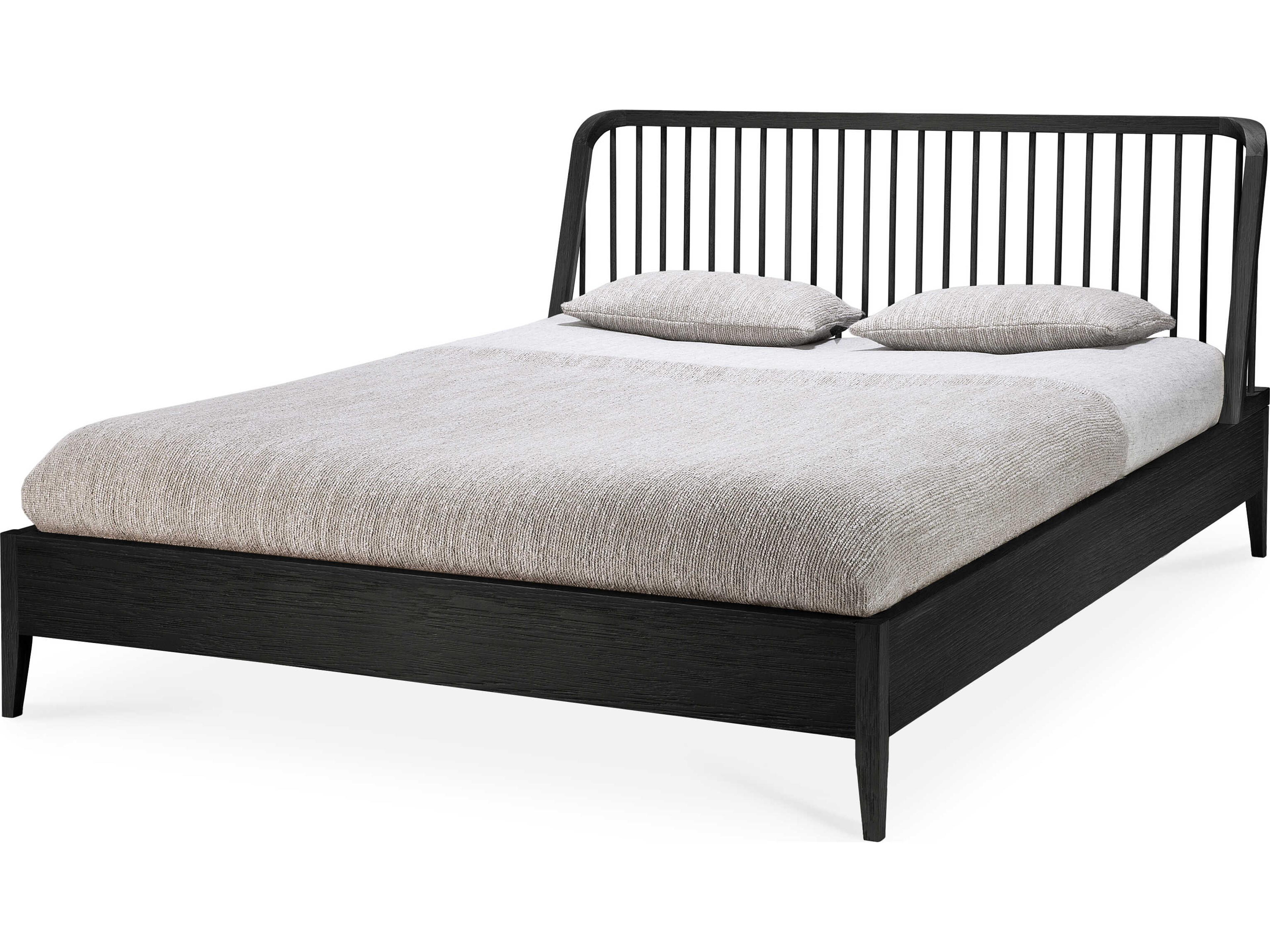 Spindle Bed in Black Oak Modern
