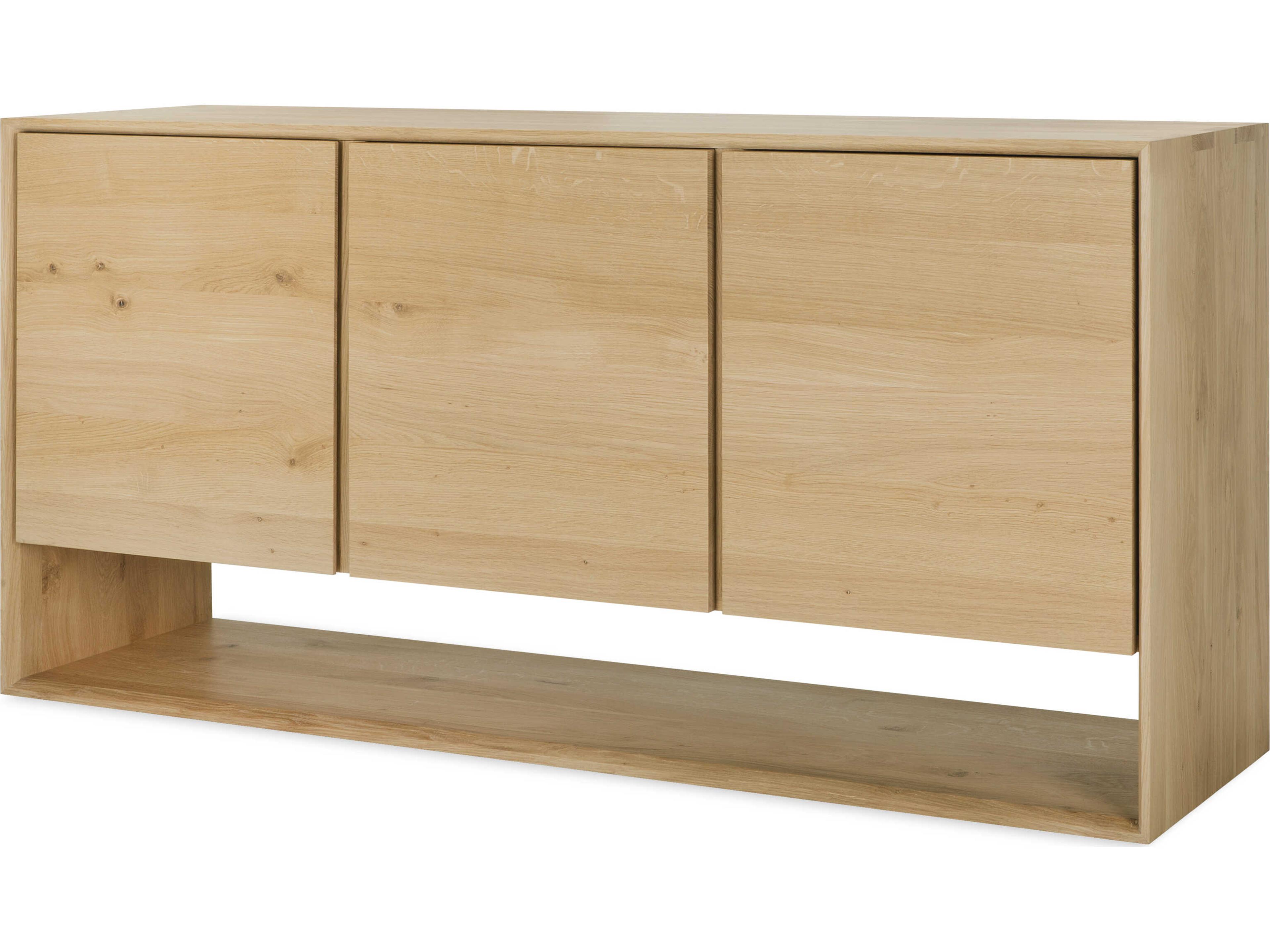 Nordic Oak Sideboard 3-Door Solid Wood