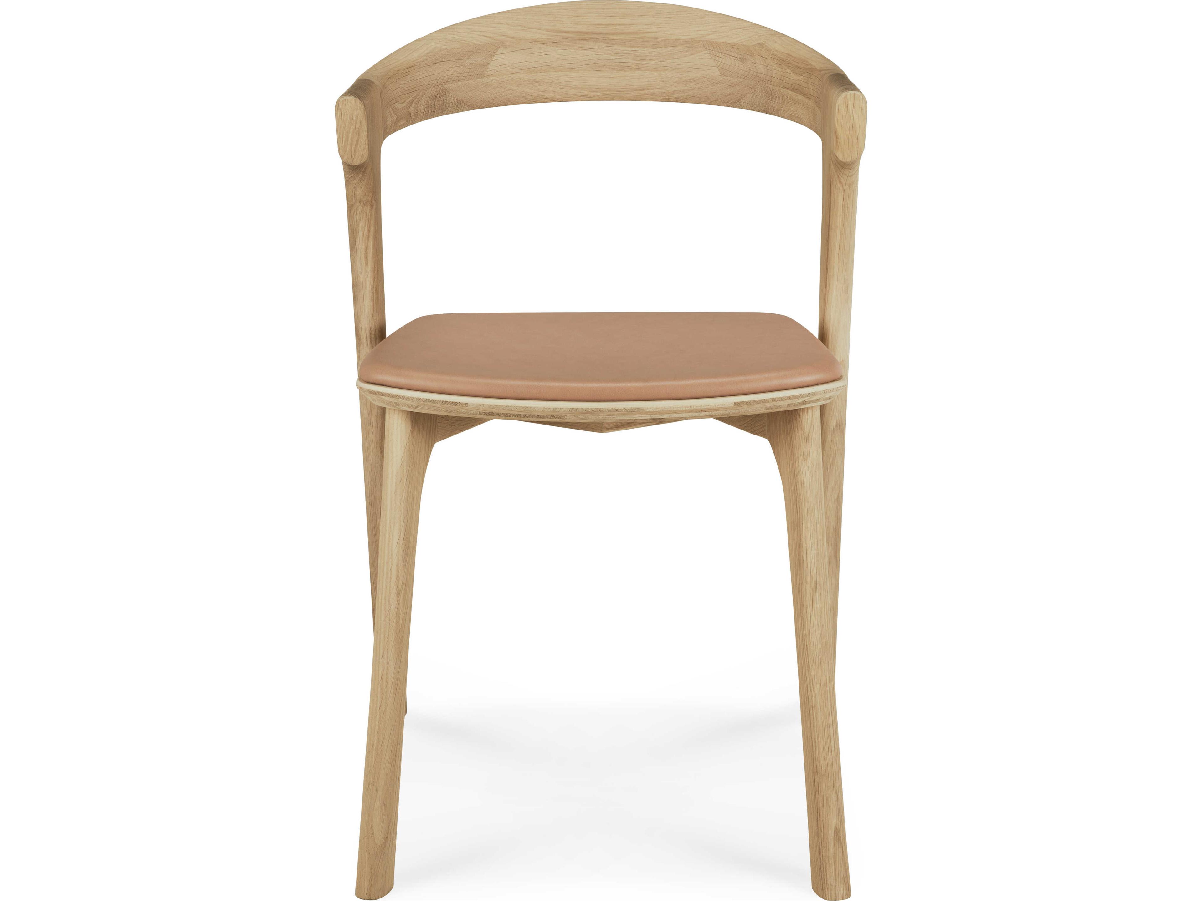 Ethnicraft Bok Oak and Sienna Leather Dining Chair