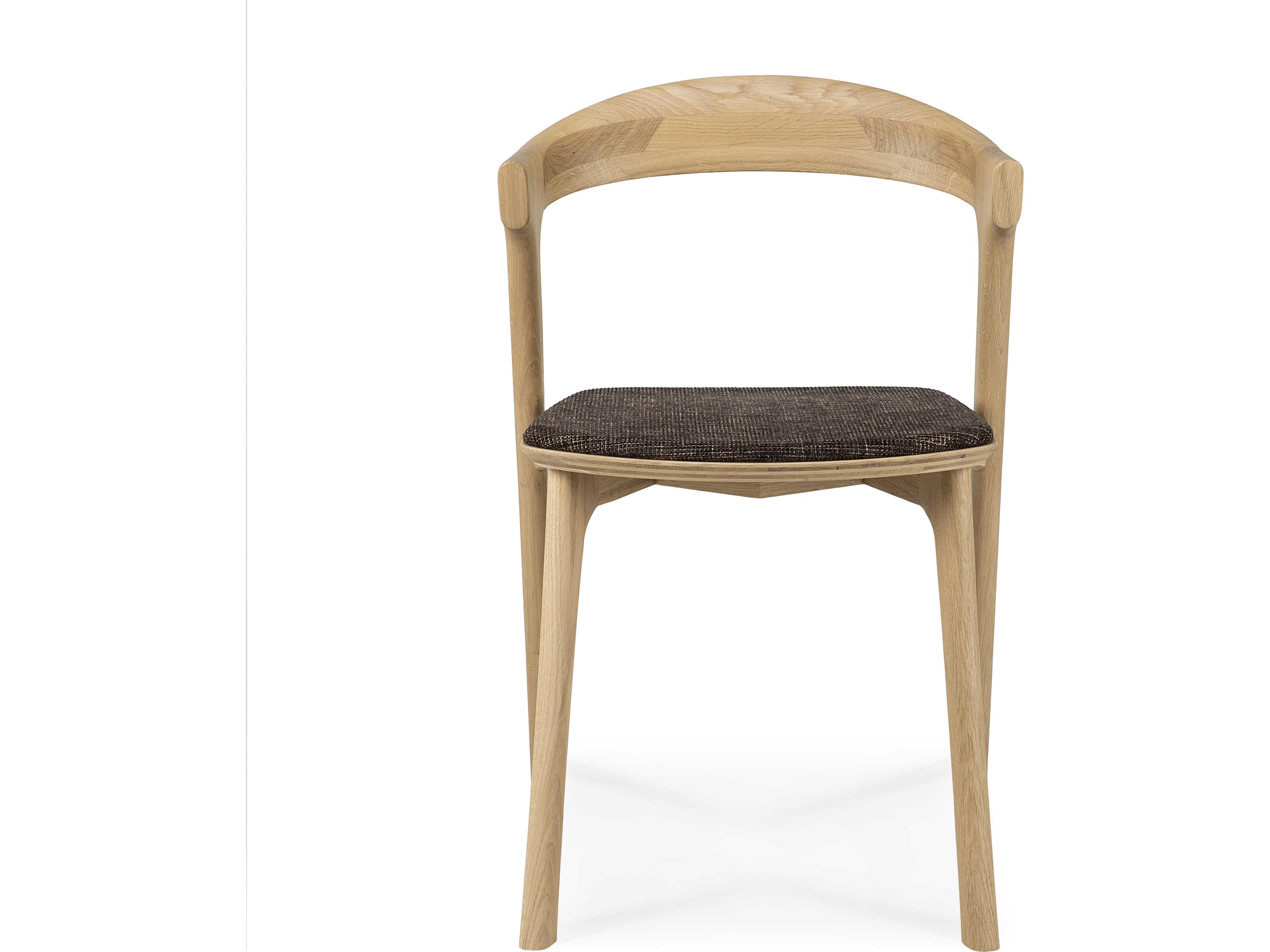 Ethnicraft Bok Oak and Dark Brown Dining Chair