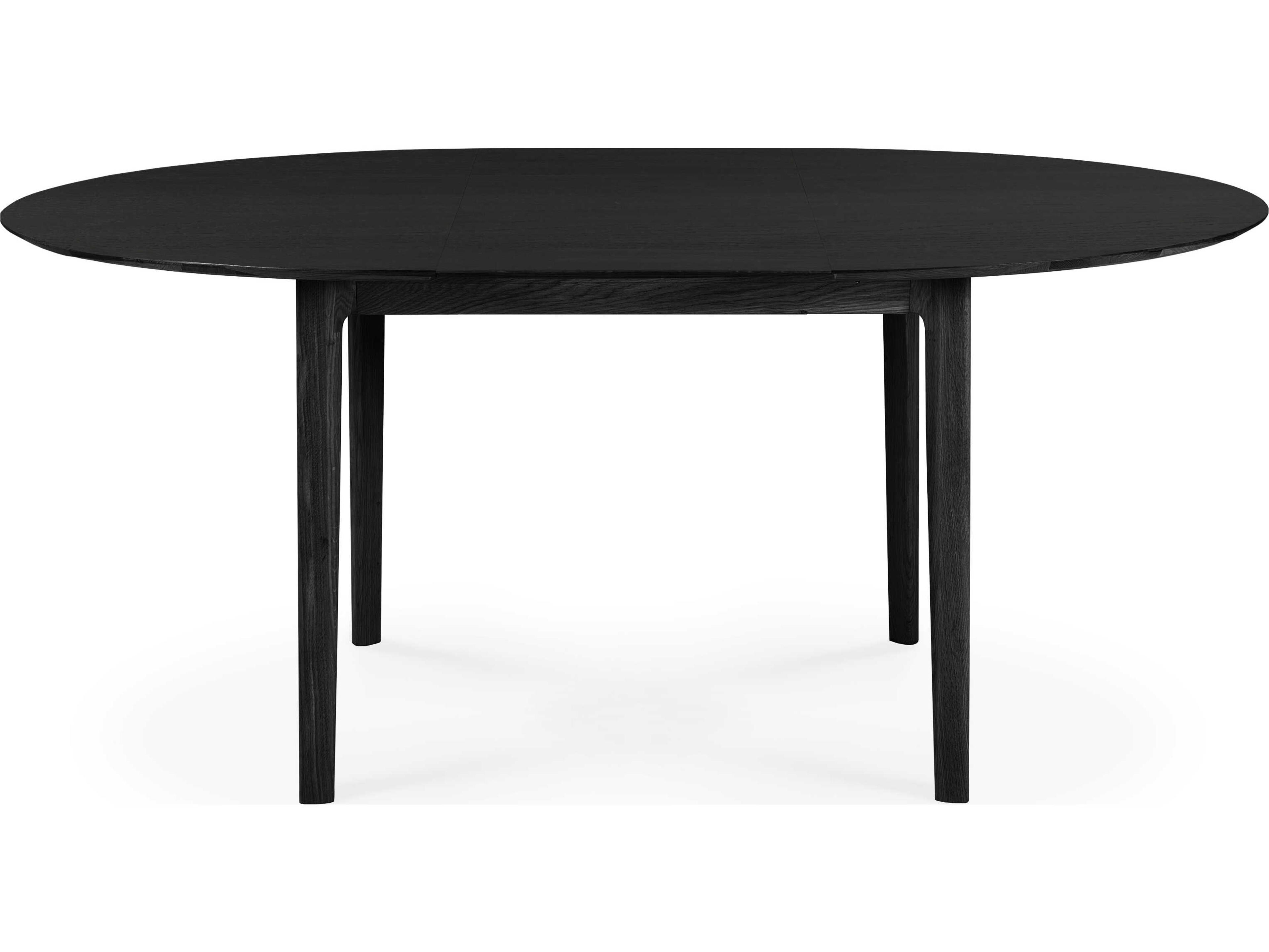Ethnicraft Bok Oak Black Extendable Dining Table